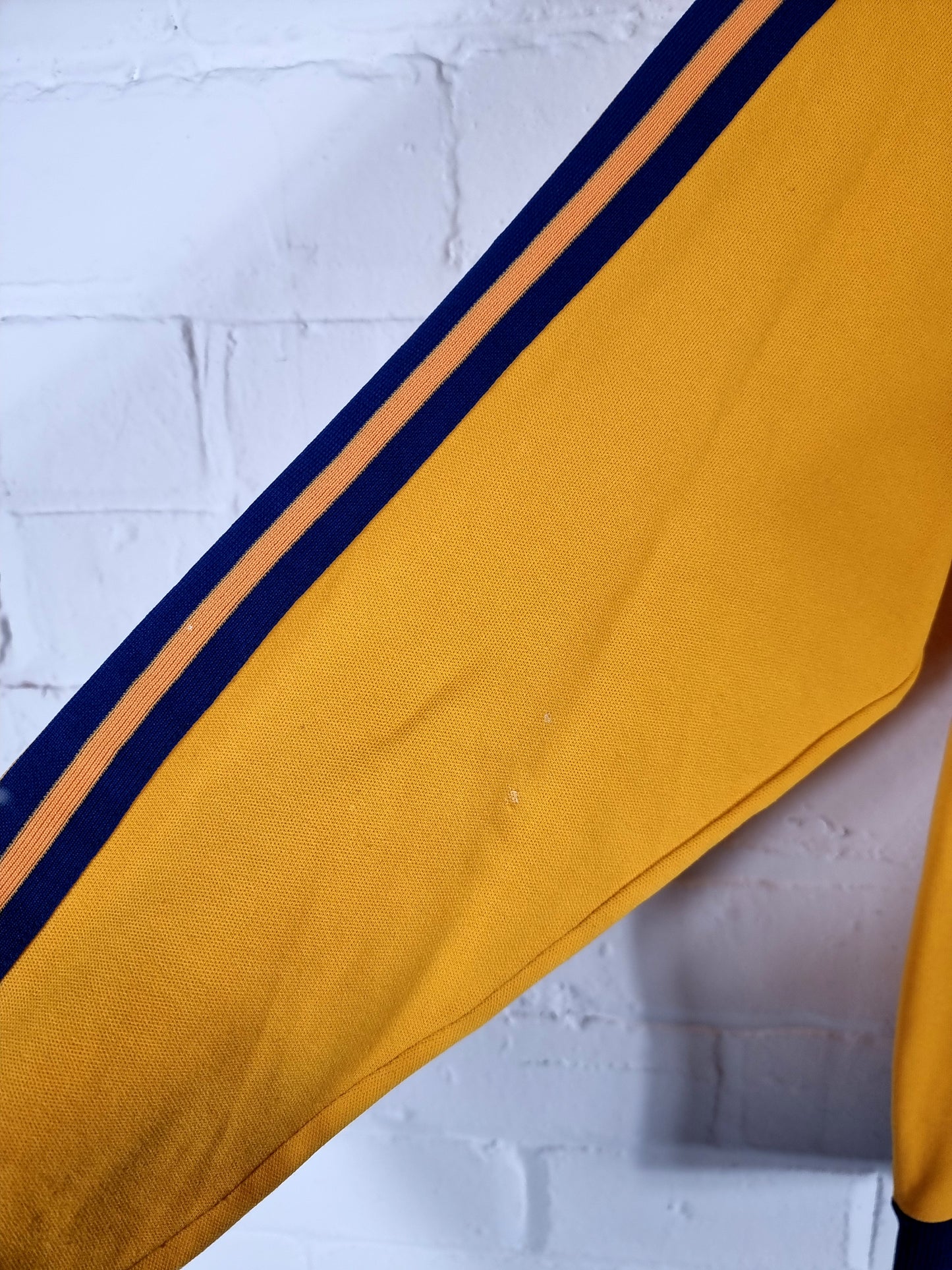 Adidas 1980s Vintage Yellow Track Jacket Medium