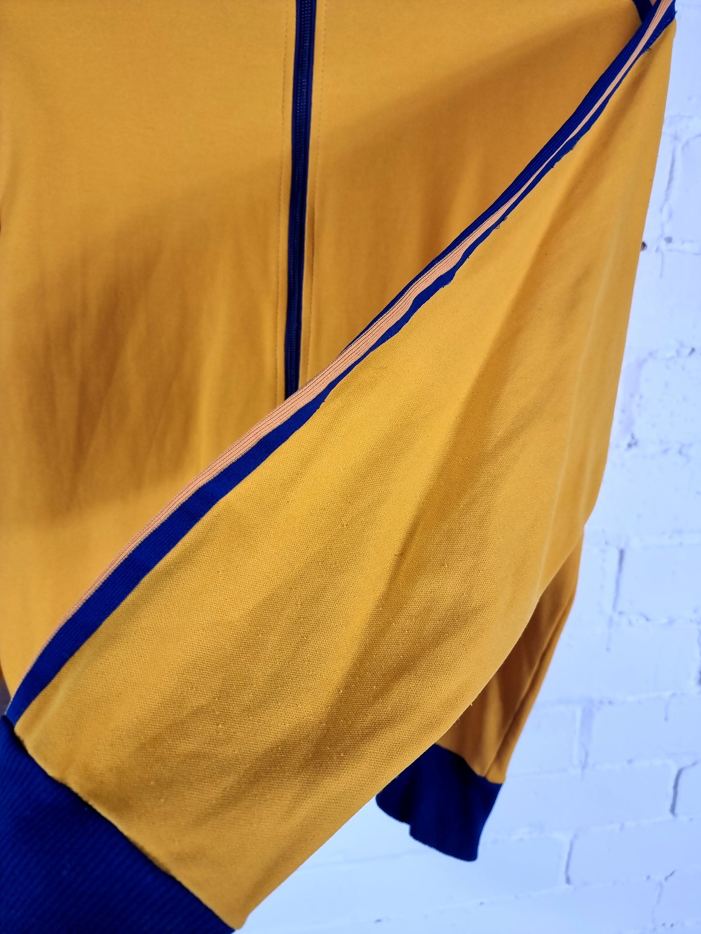 Adidas 1980s Vintage Yellow Track Jacket Medium