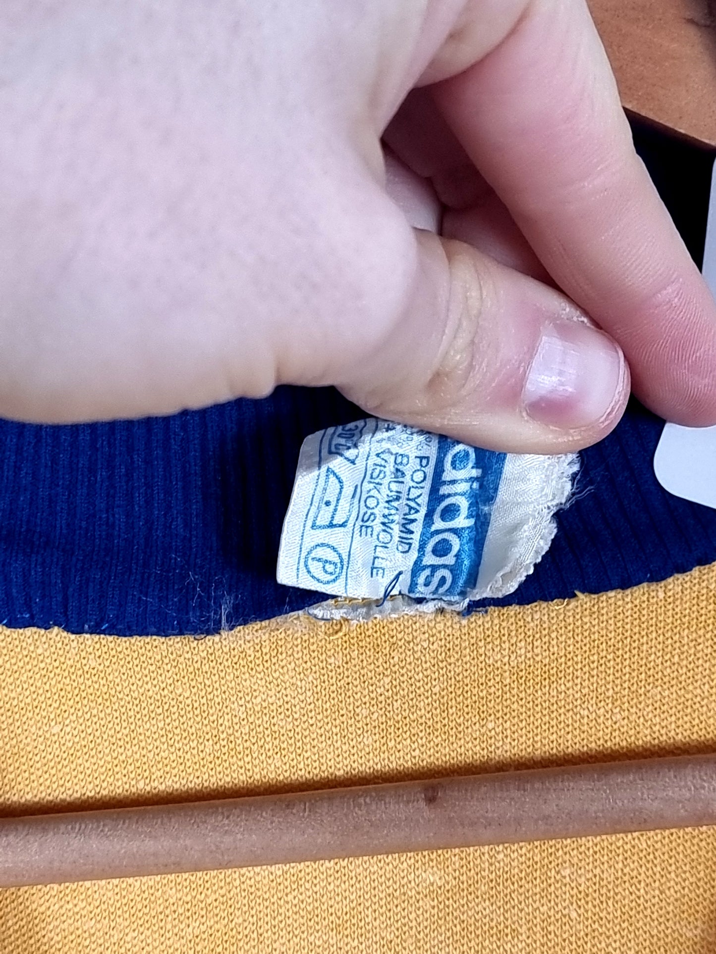 Adidas 1980s Vintage Yellow Track Jacket Medium