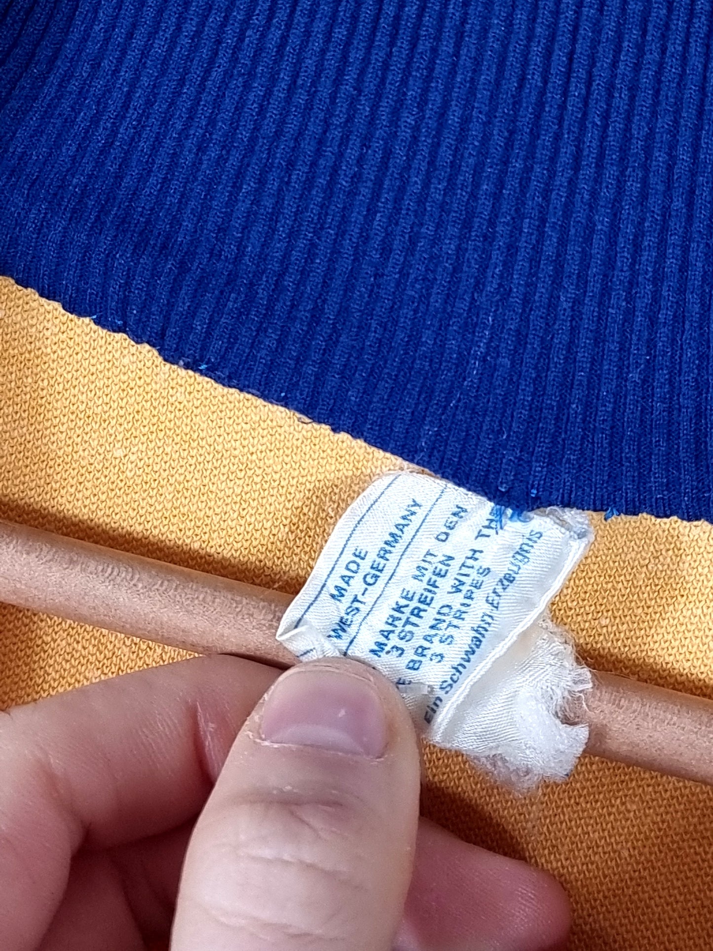 Adidas 1980s Vintage Yellow Track Jacket Medium