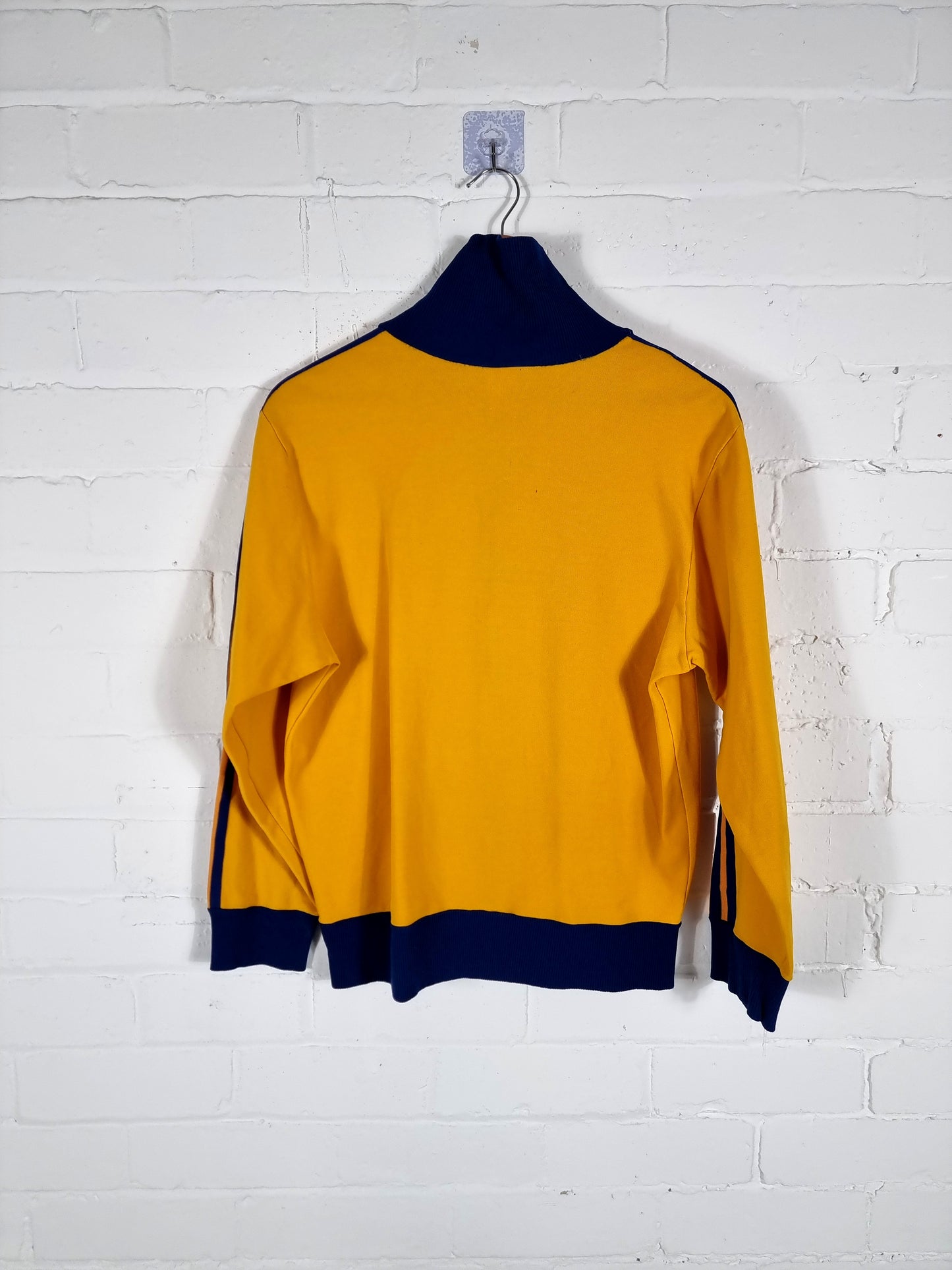 Adidas 1980s Vintage Yellow Track Jacket Medium