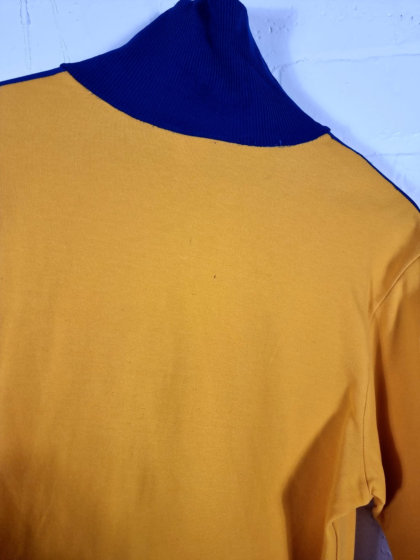 Adidas 1980s Vintage Yellow Track Jacket Medium