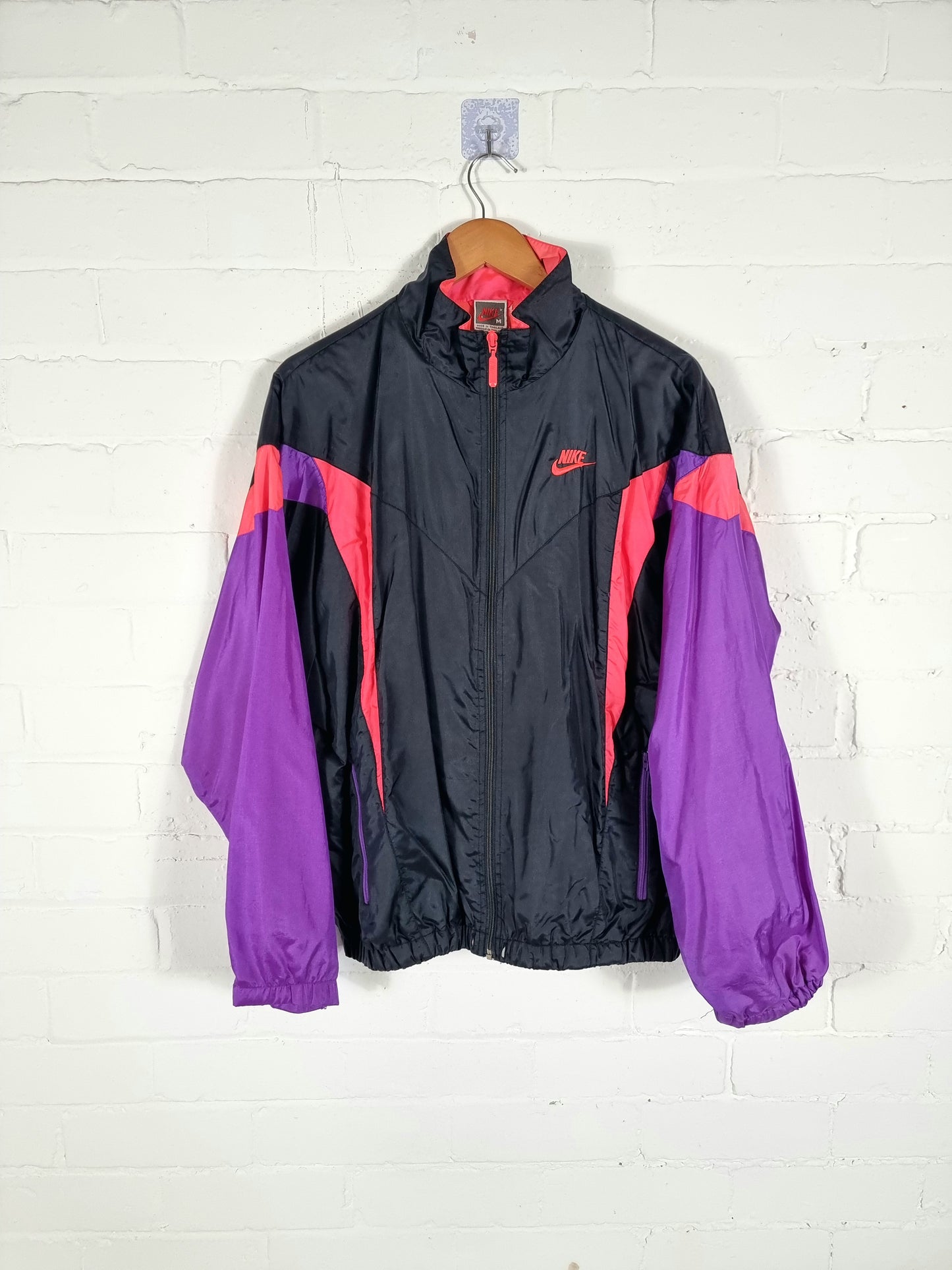 Nike 1990s Vintage Block Colour Shell Jacket Medium