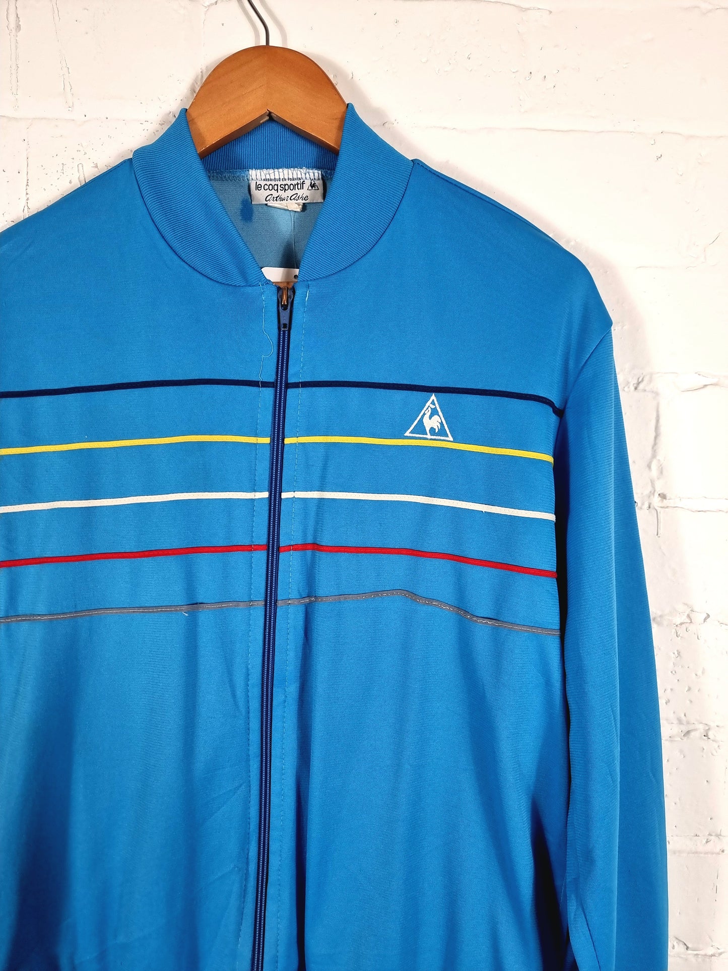 Le Coq Sportif Arthur Ashe 1980s Ventex Vintage Tennis Track Jacket Medium