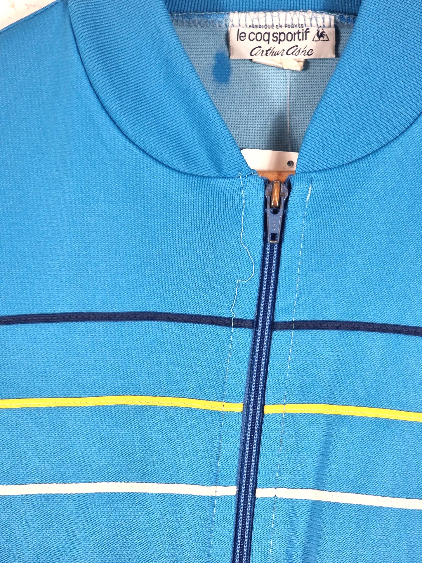 Le Coq Sportif Arthur Ashe 1980s Ventex Vintage Tennis Track Jacket Medium