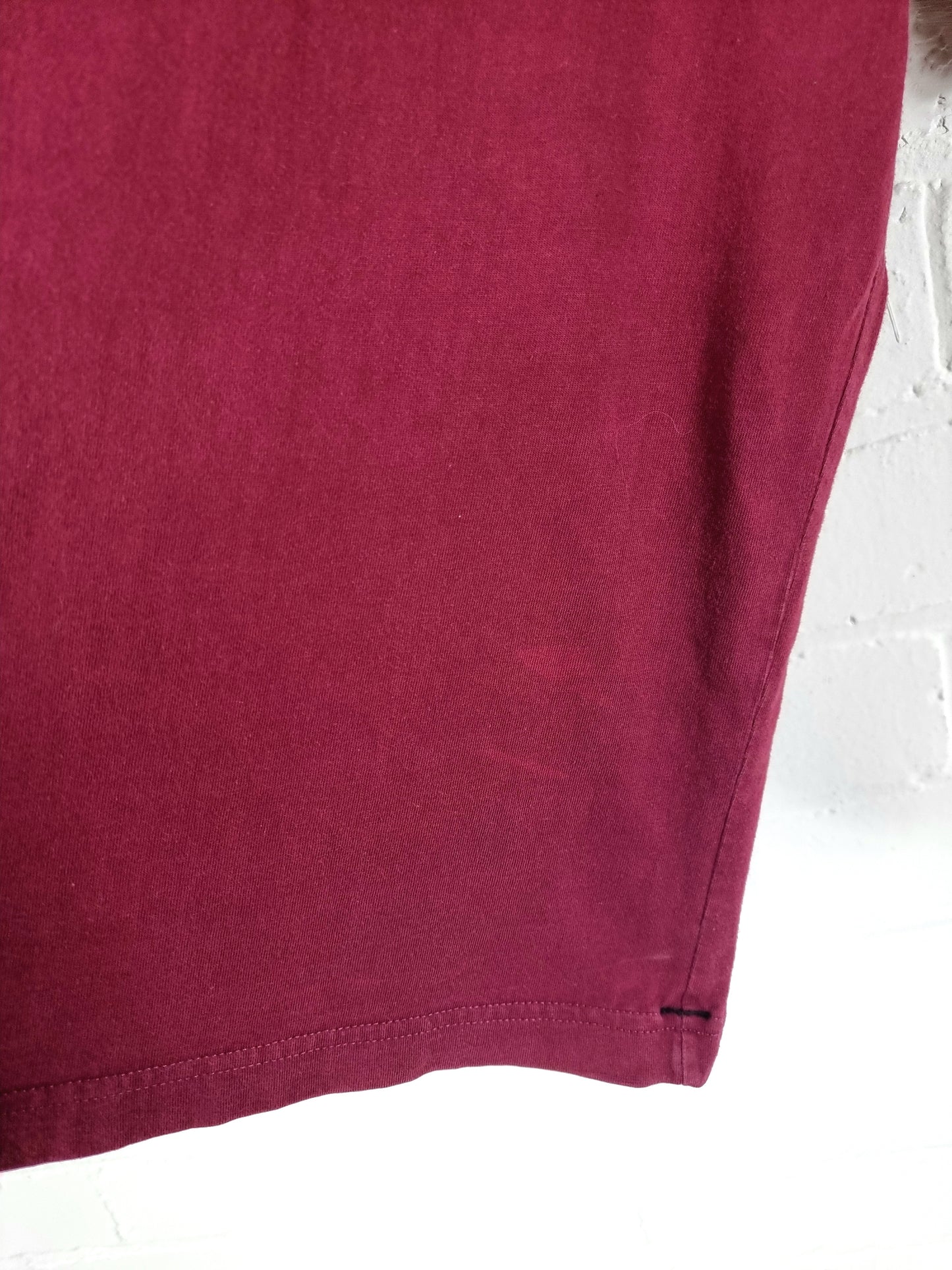 Adidas Equipment 1990s Burgundy Cotton T-Shirt Large