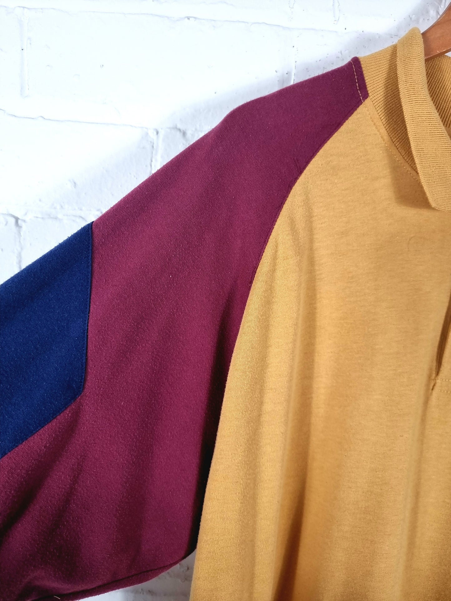 Nike 1990s Block Colour Cotton Polo Shirt Large