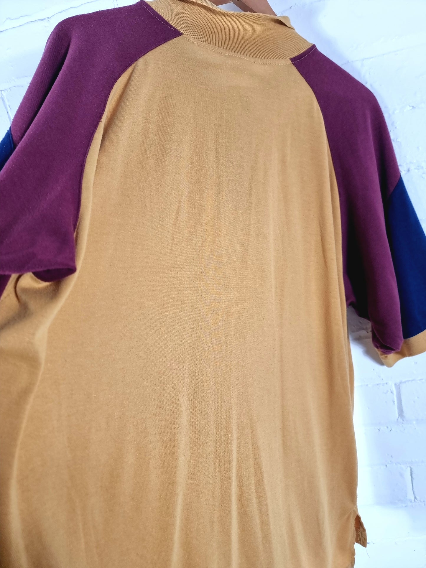 Nike 1990s Block Colour Cotton Polo Shirt Large