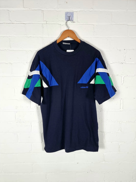 Adidas 1990s Block Colour Cotton T-Shirt Large