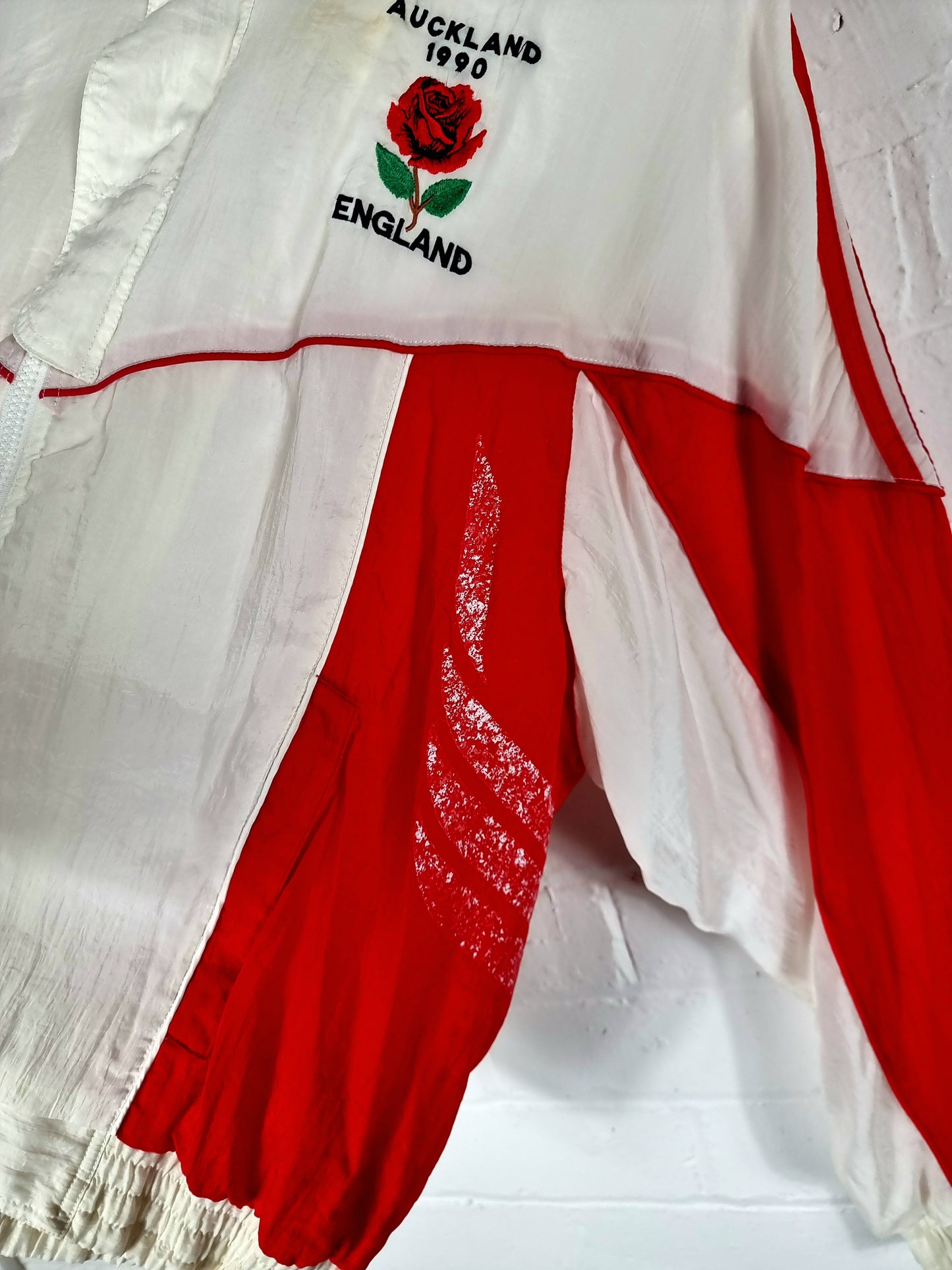 Adidas England Auckland 1990 Commonwealth Games Vintage Training Jacket Medium