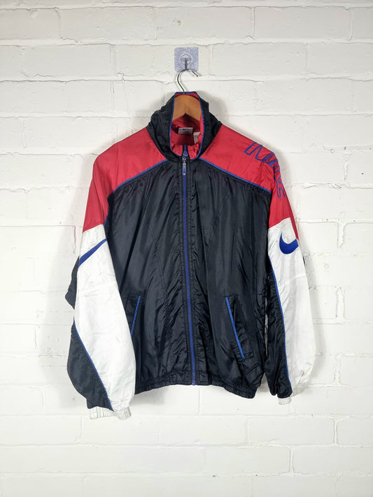 Nike 1990s Vintage Spellout Shell Jacket Small