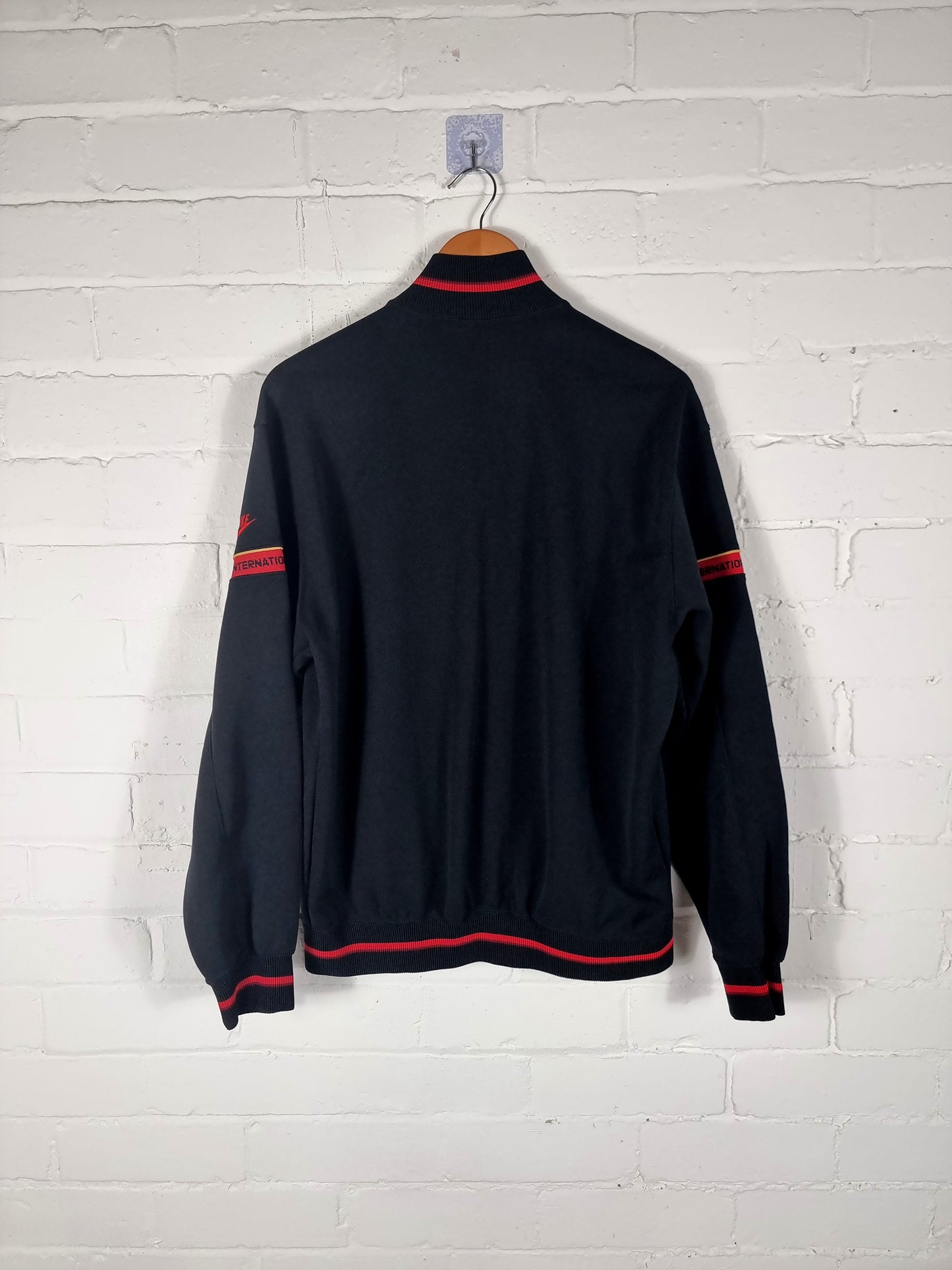 Nike International 1980s Vintage Black Track Jacket Large