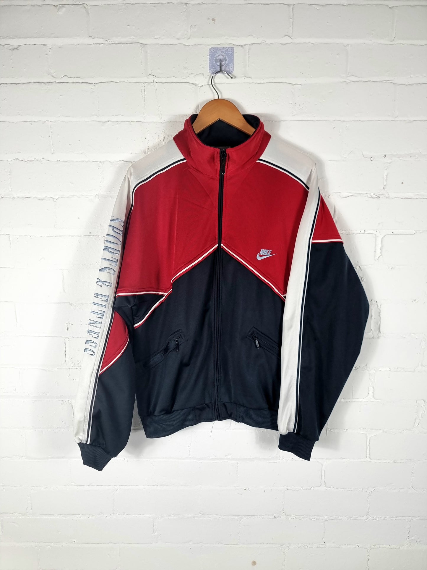 Nike 1990s Vintage Sport & Fitness Track Jacket Medium