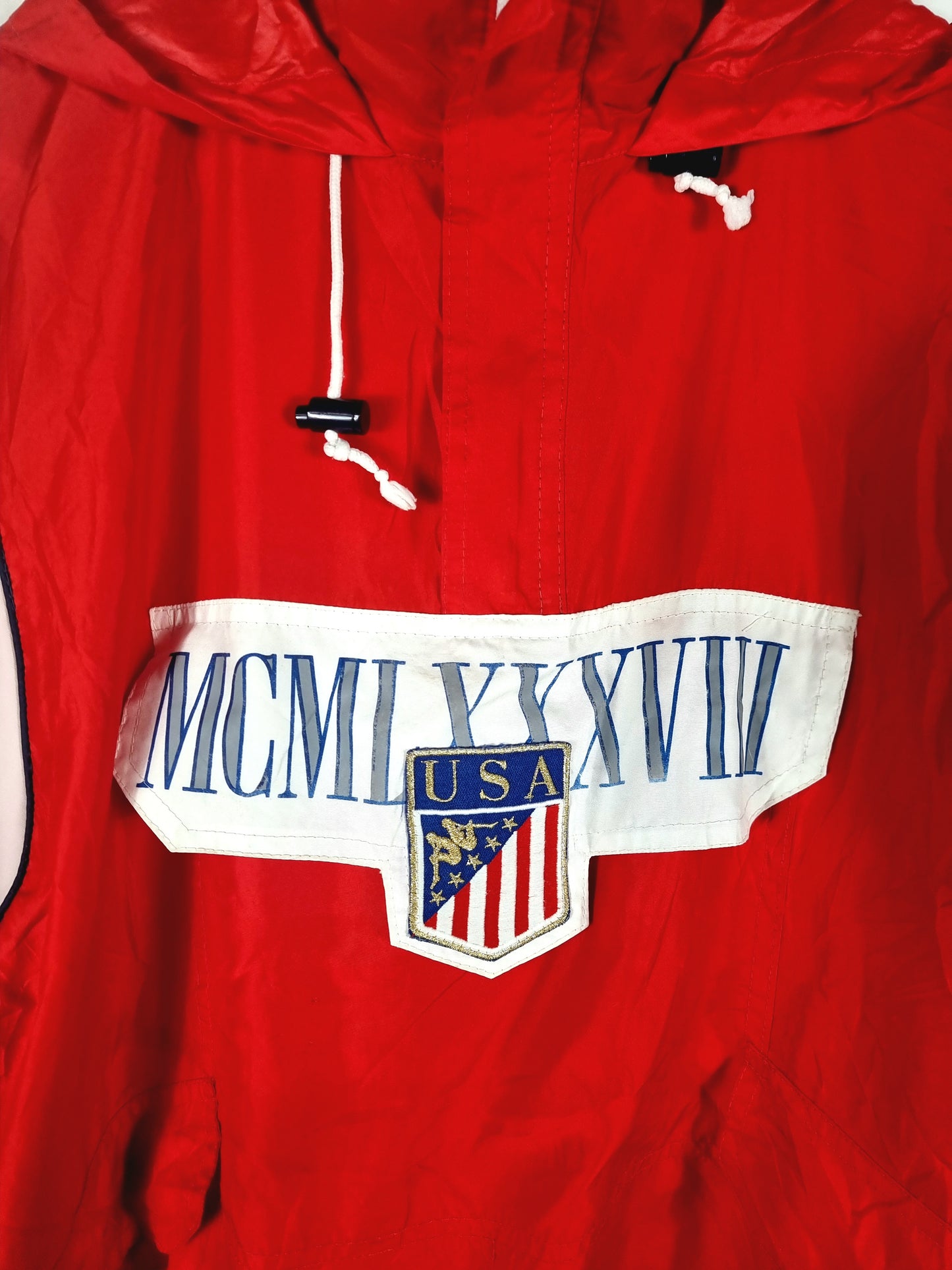 Kappa USA Olympic 1988 Vintage Quarter Zip Windbreaker Jacket Medium