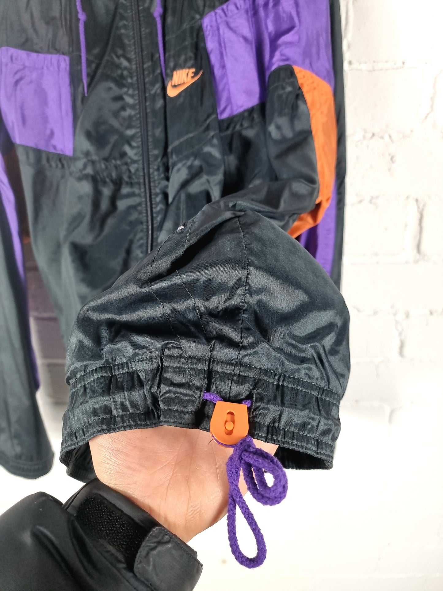 Nike 1990s Vintage Block Colour Shell Jacket Large