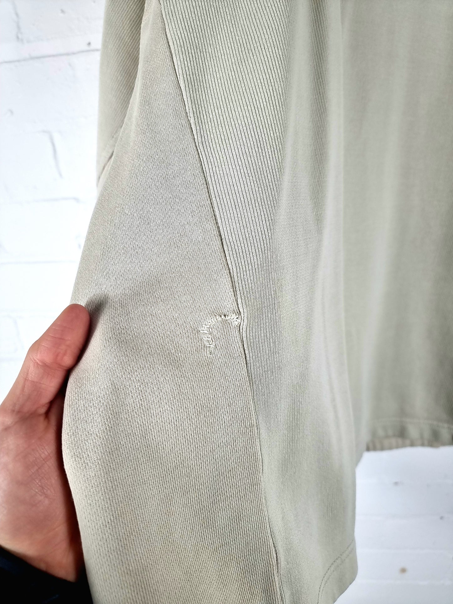 Nike 1990s Cream Zip-up Sweatshirt Large