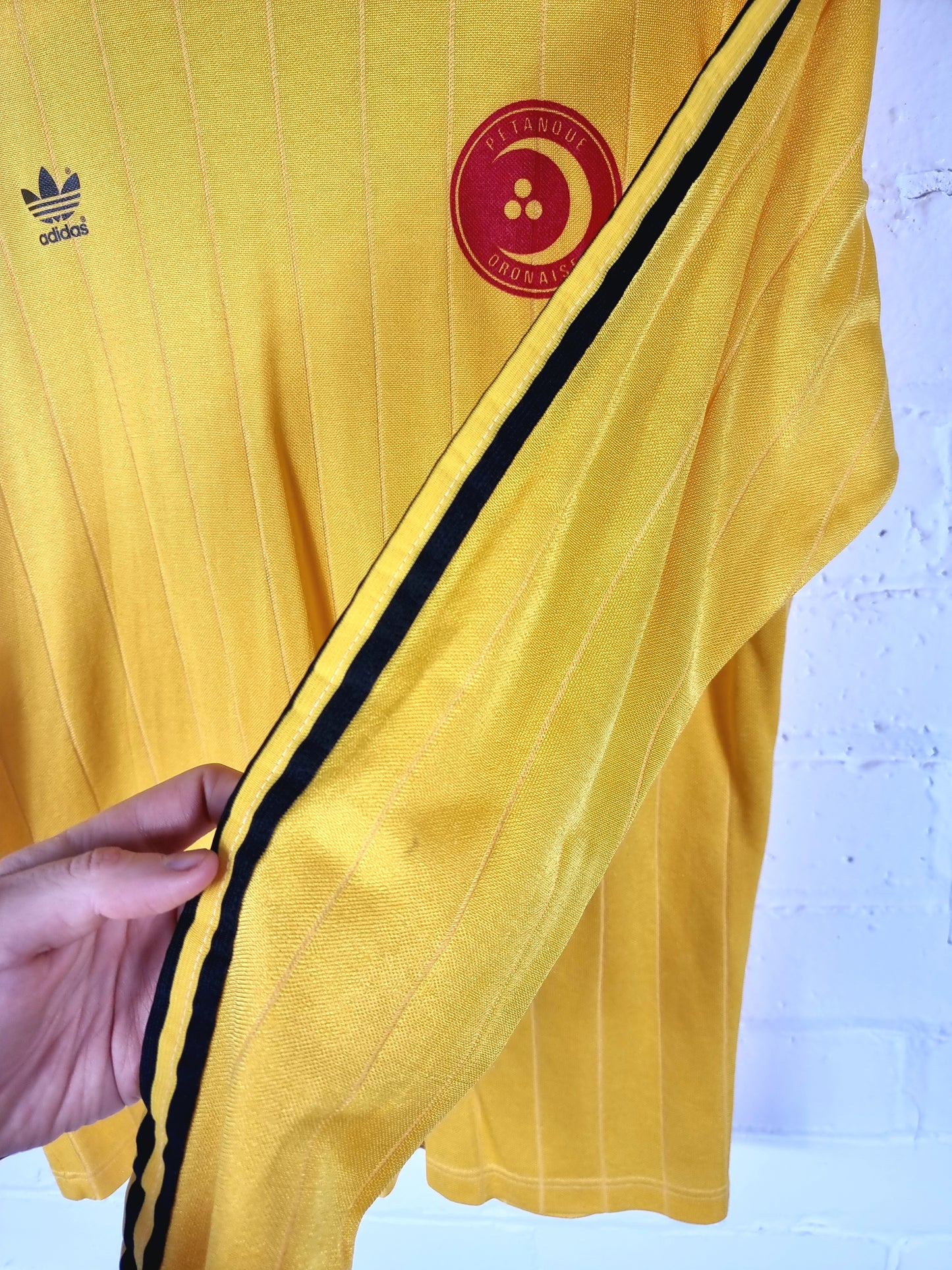 Adidas 1980s Vintage Long Sleeve Petanque Sports Shirt Large