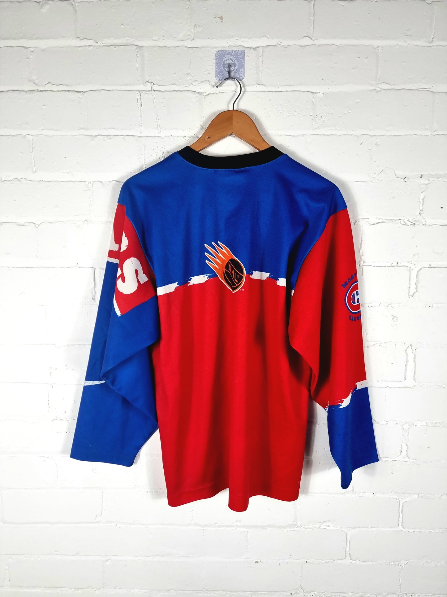 Nike Montreal Canadiens 1990s Long Sleeve NHL Jersey Medium