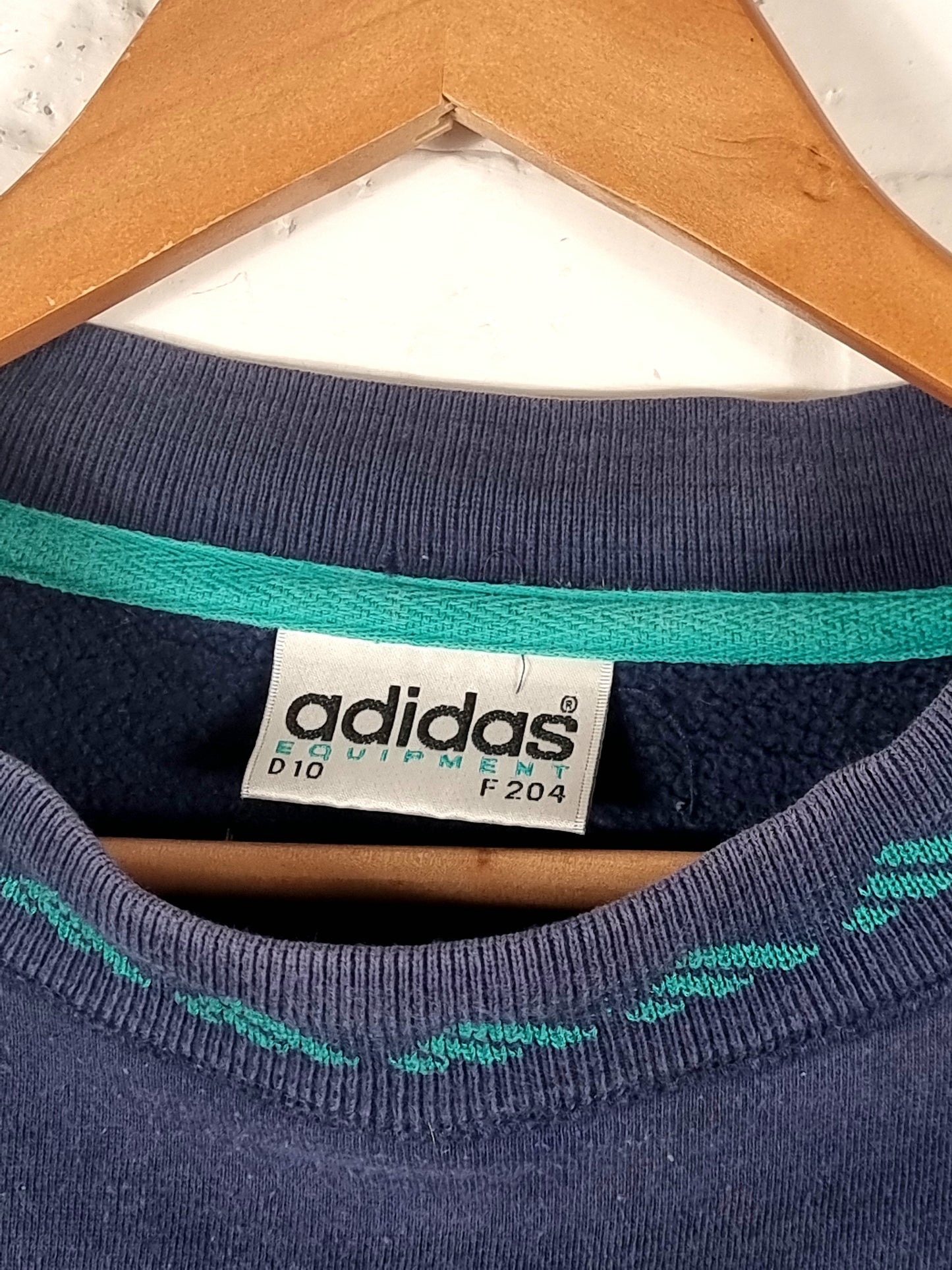 Adidas Equipment 1990s Navy Spellout Sweatshirt XL