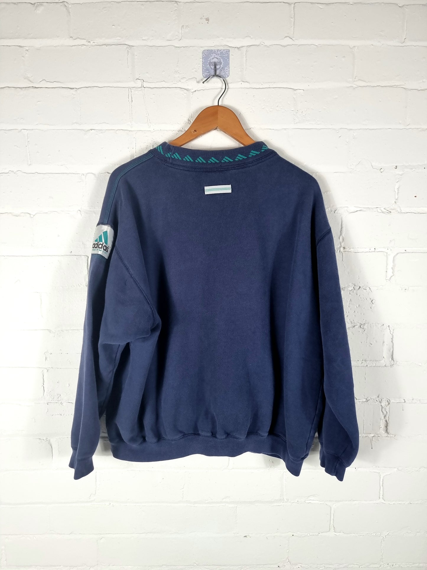 Adidas Equipment 1990s Navy Spellout Sweatshirt XL