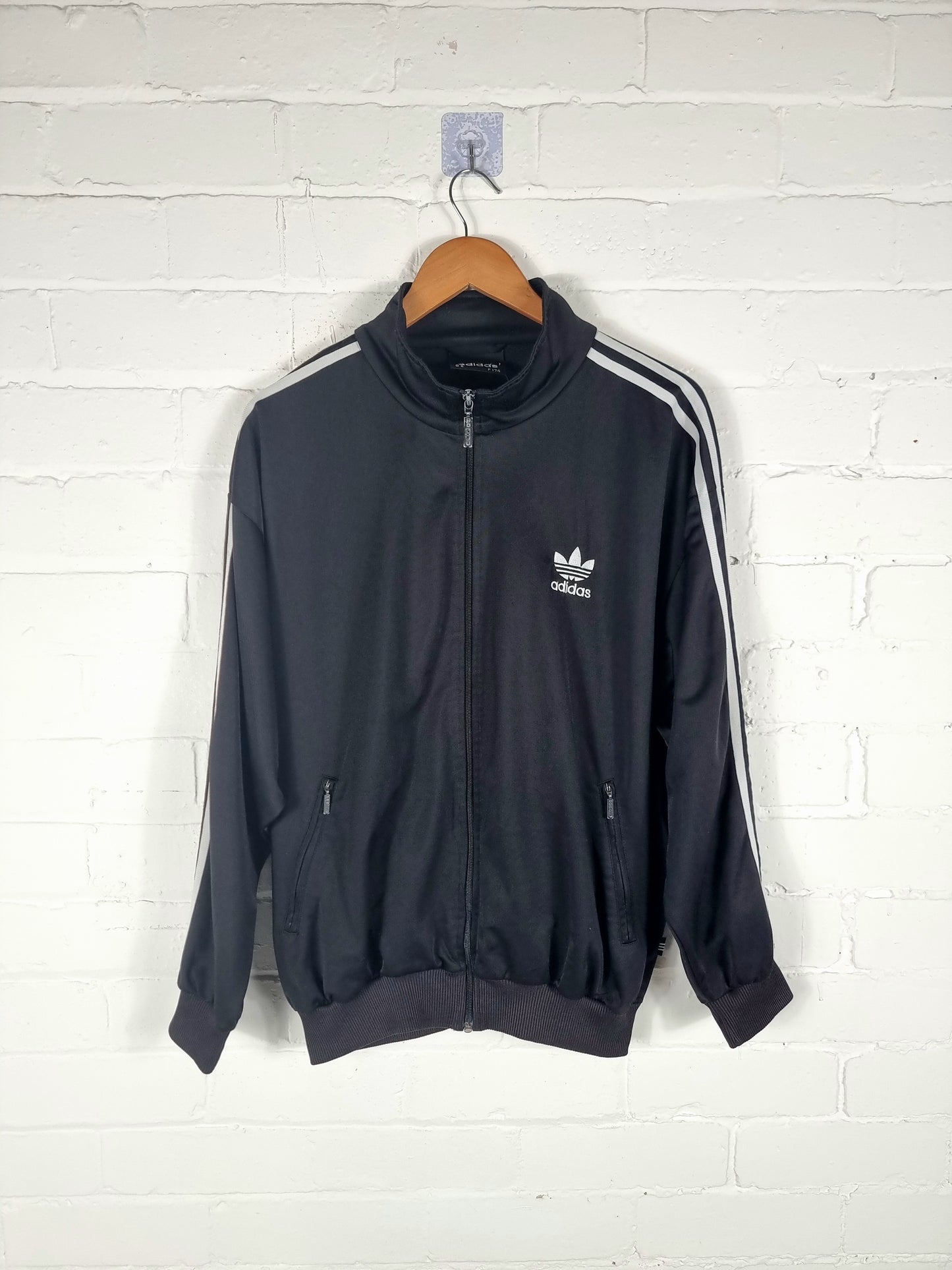 Adidas 1990s Black Vintage Track Jacket Medium