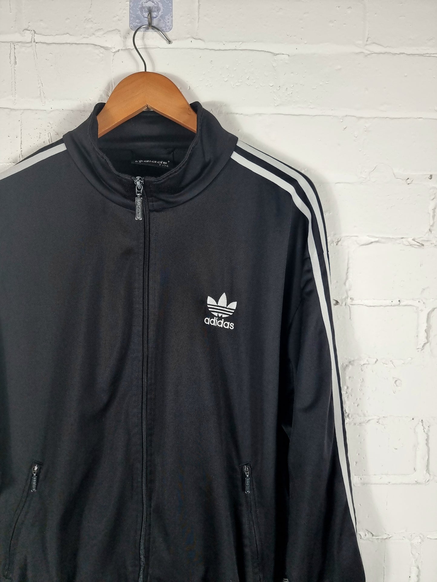 Adidas 1990s Black Vintage Track Jacket Medium