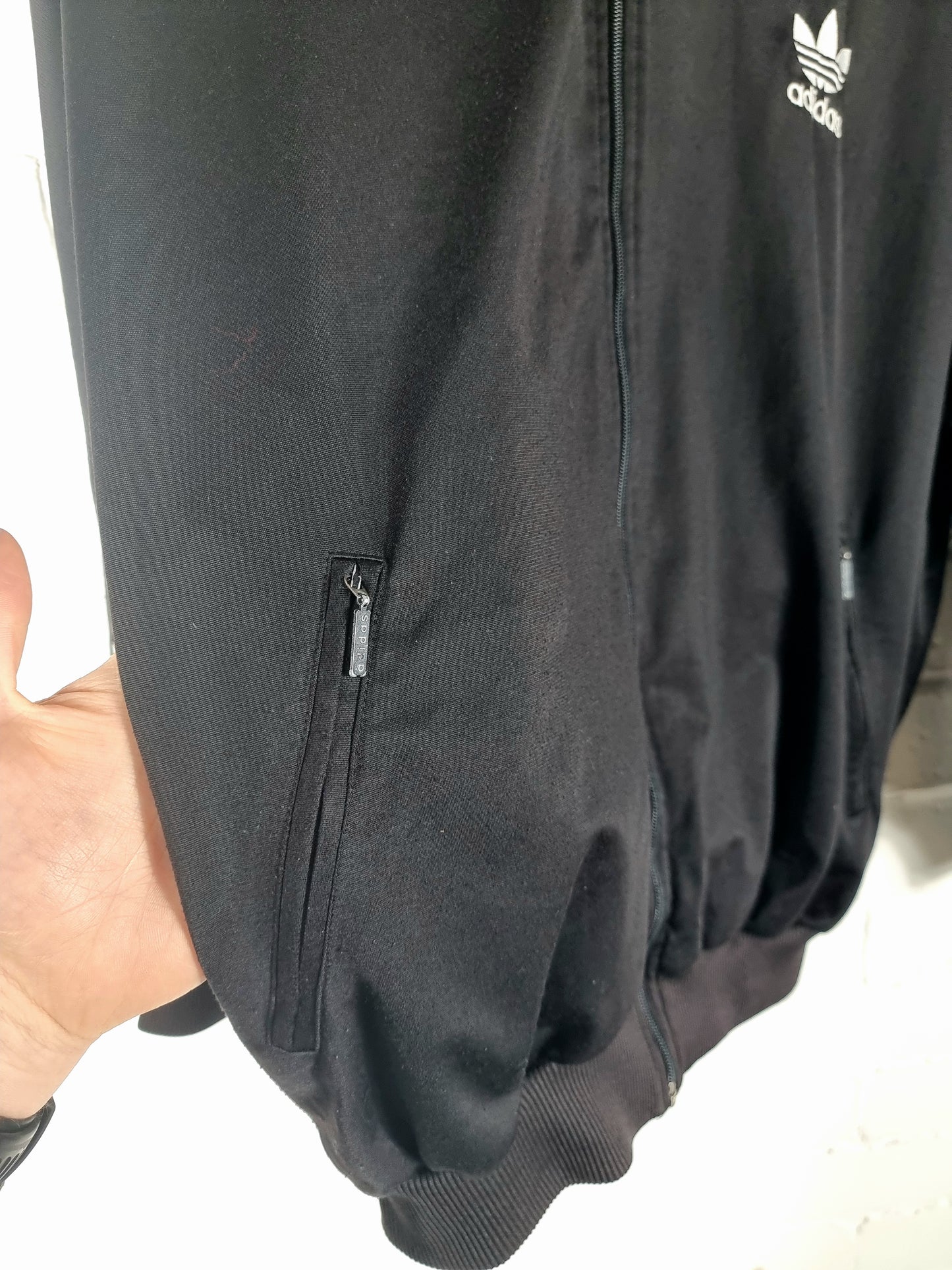 Adidas 1990s Black Vintage Track Jacket Medium