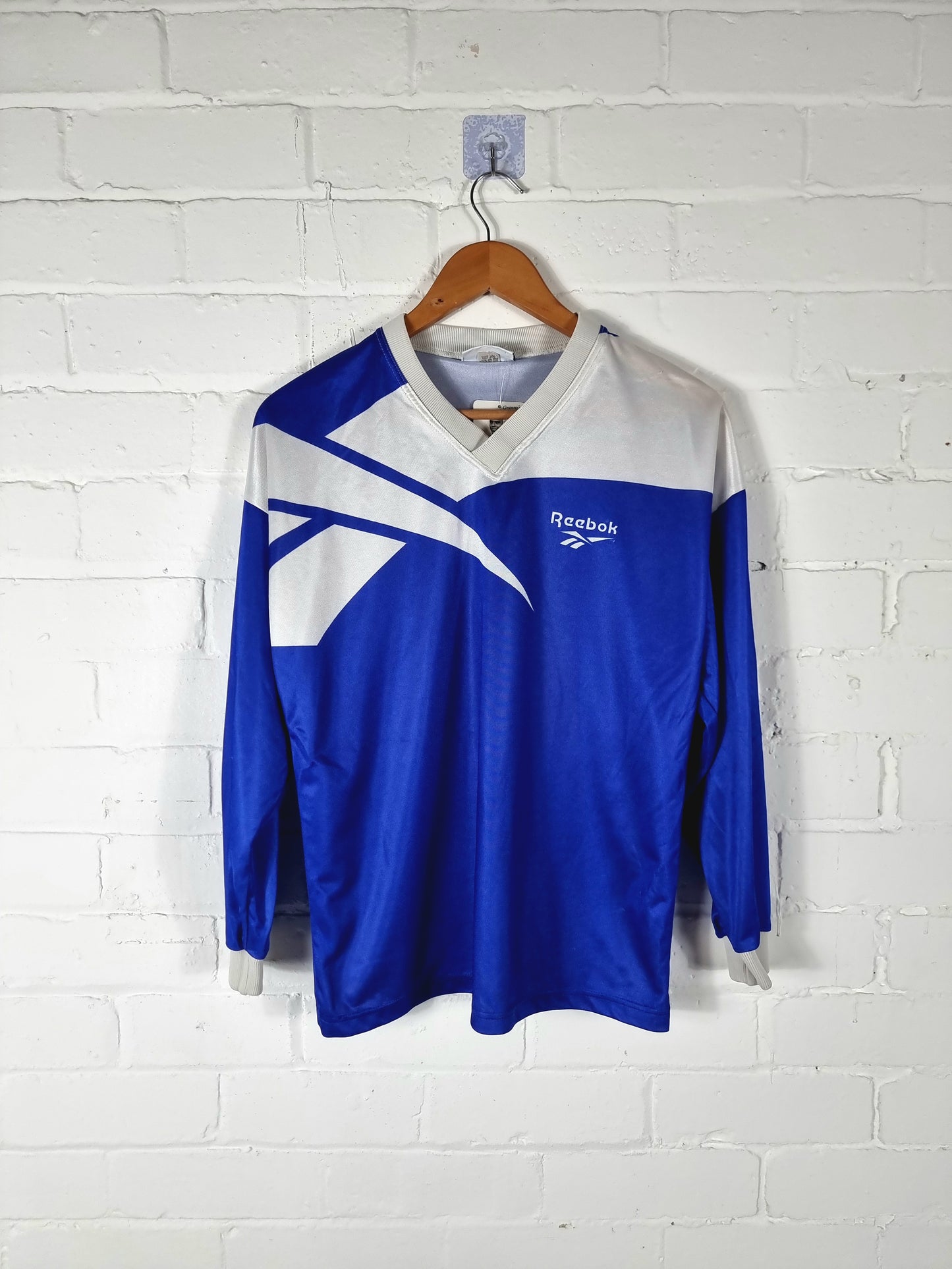 Reebok Vintage 1990s Long Sleeve Template Football Shirt Small
