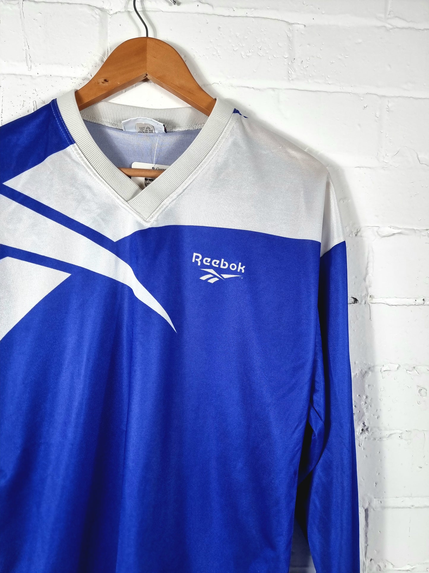 Reebok Vintage 1990s Long Sleeve Template Football Shirt Small