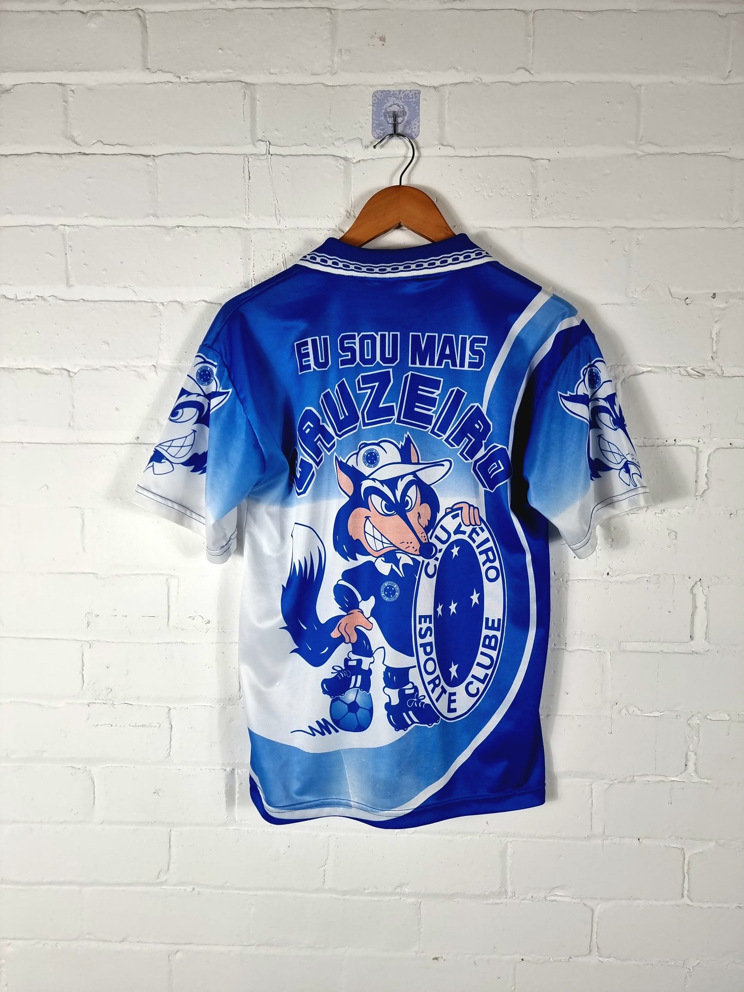 Cruzeiro 1990s Graphic Print Bootleg Football Shirt Small