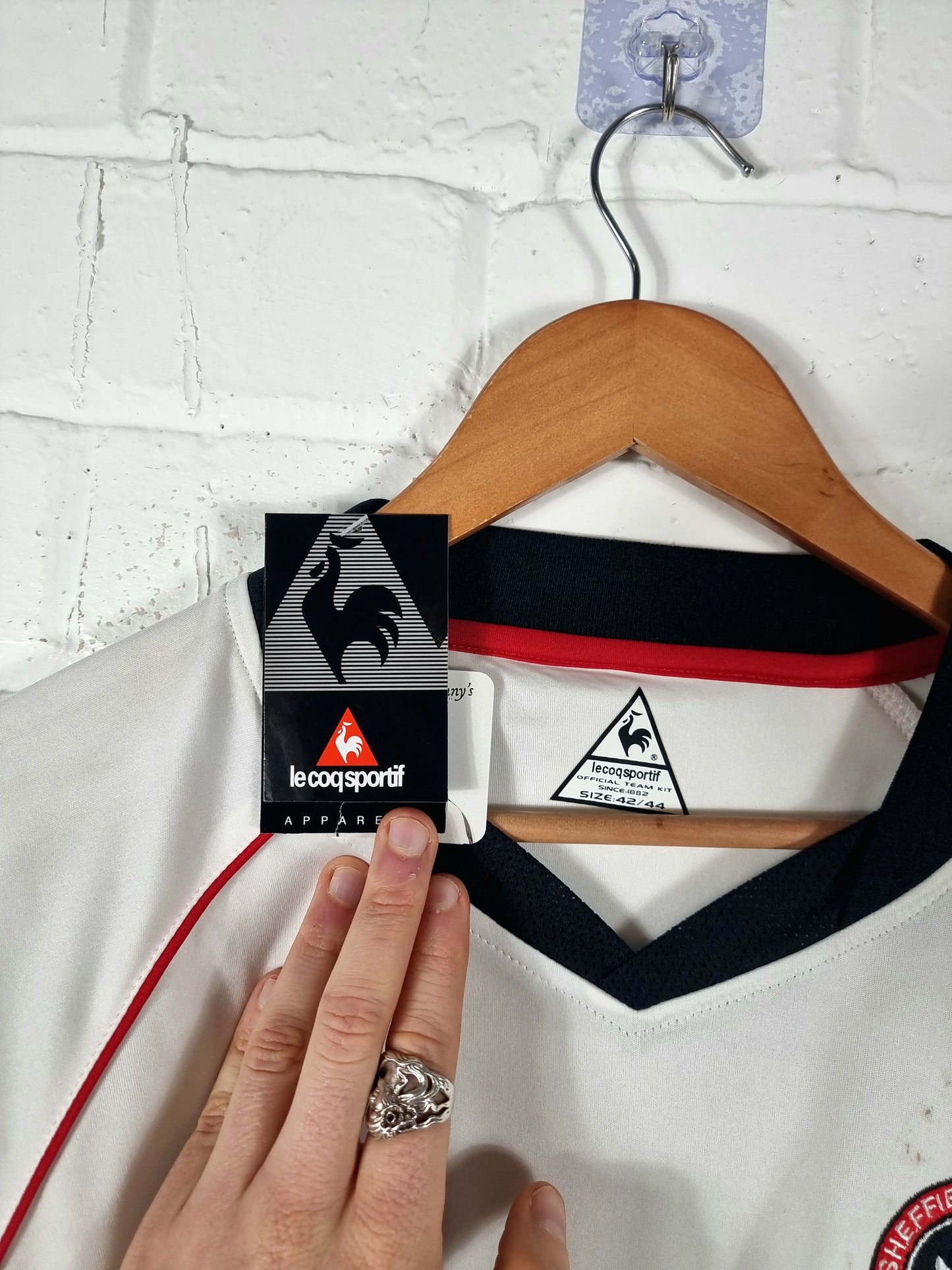 Le Coq Sportif Sheffield United 2005/2007 Deadstock Squad Signed Away Shirt Large