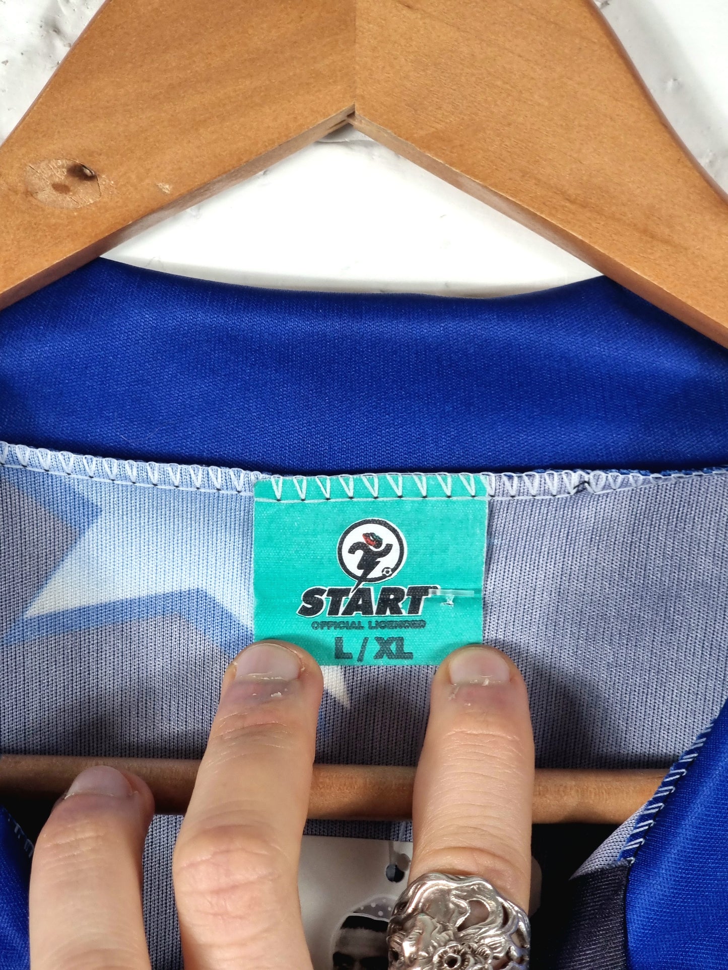 Start Inter Milan 1990s Interista Graphic Print Bootleg Football Shirt Large