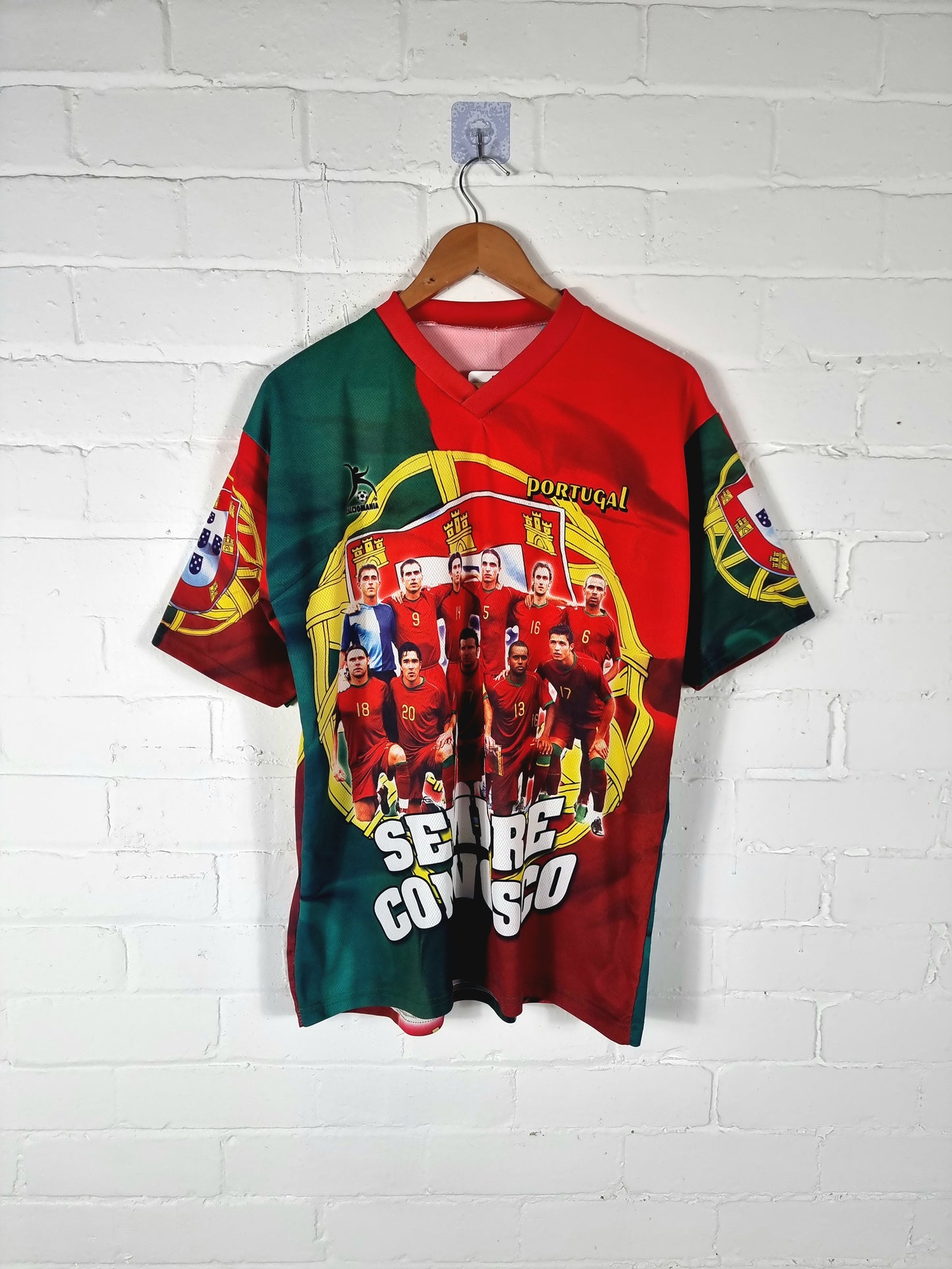 Kalciomania Portugal 2006/08 Graphic Print Bootleg Football Shirt Large