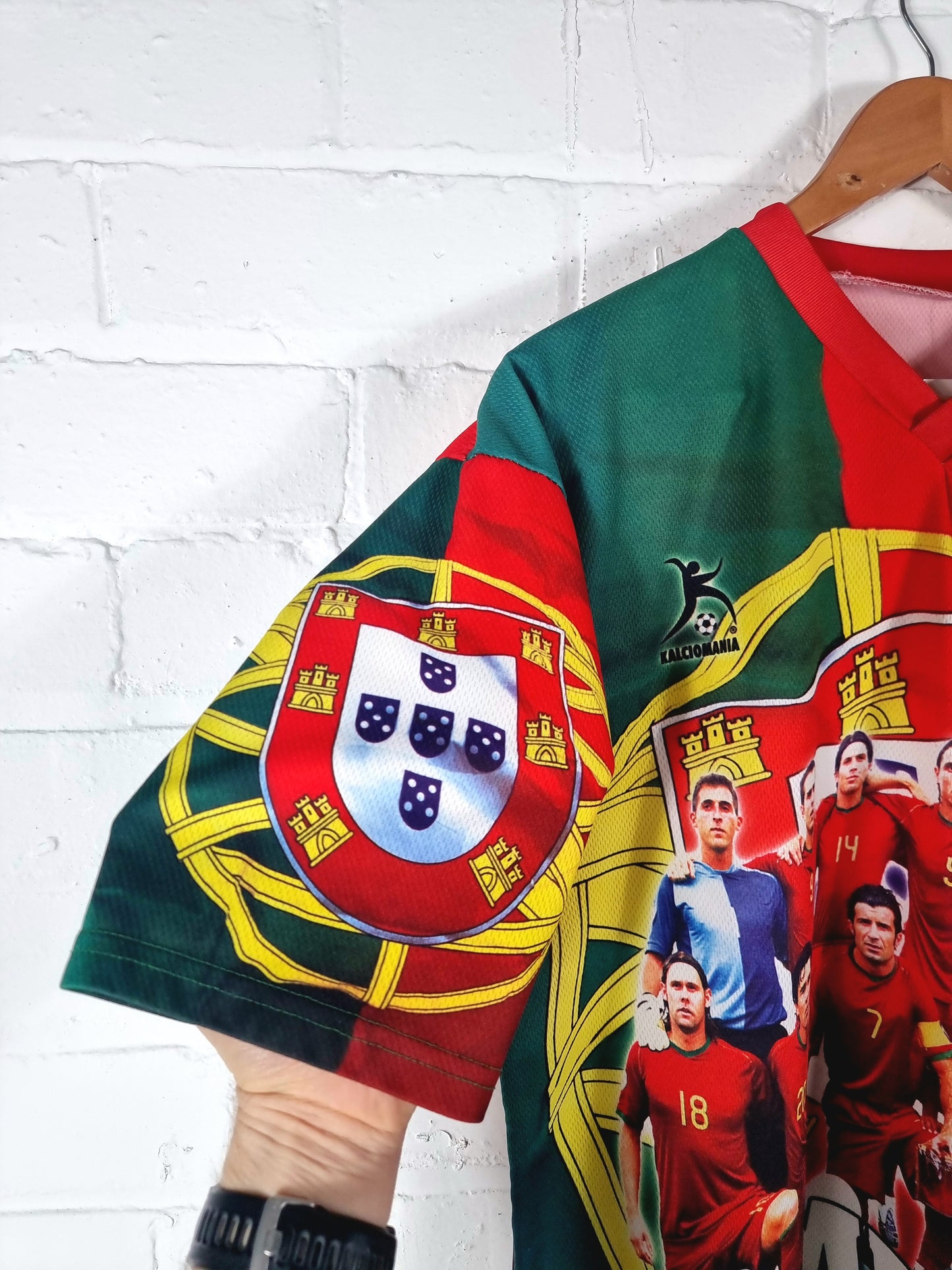 Kalciomania Portugal 2006/08 Graphic Print Bootleg Football Shirt Large