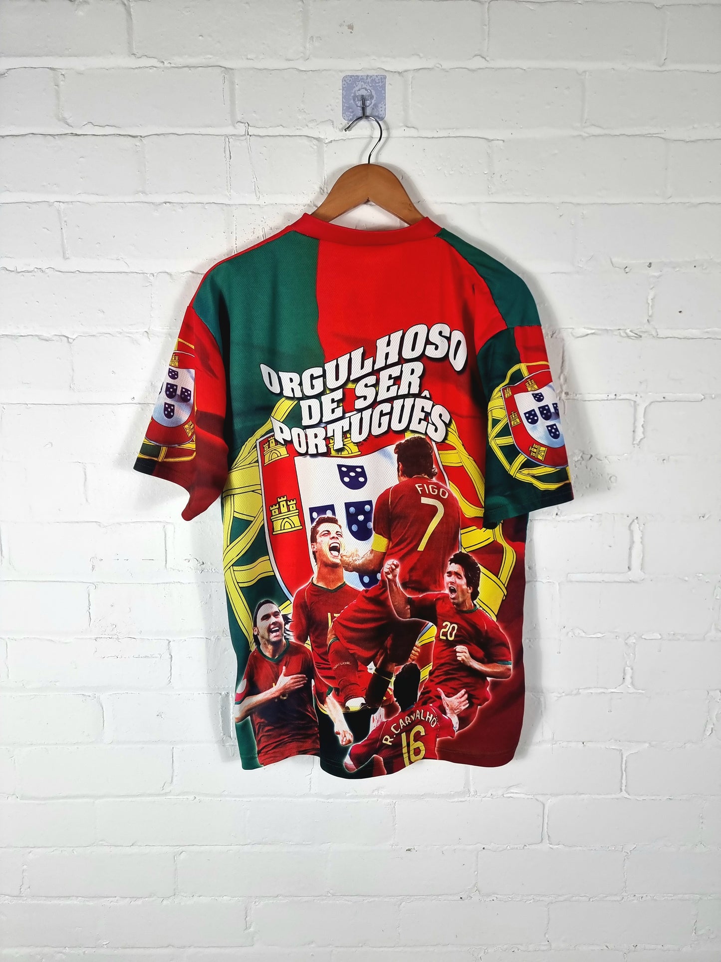 Kalciomania Portugal 2006/08 Graphic Print Bootleg Football Shirt Large
