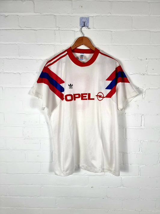 Adidas 1990s Vintage Opel Football Shirt Template Large