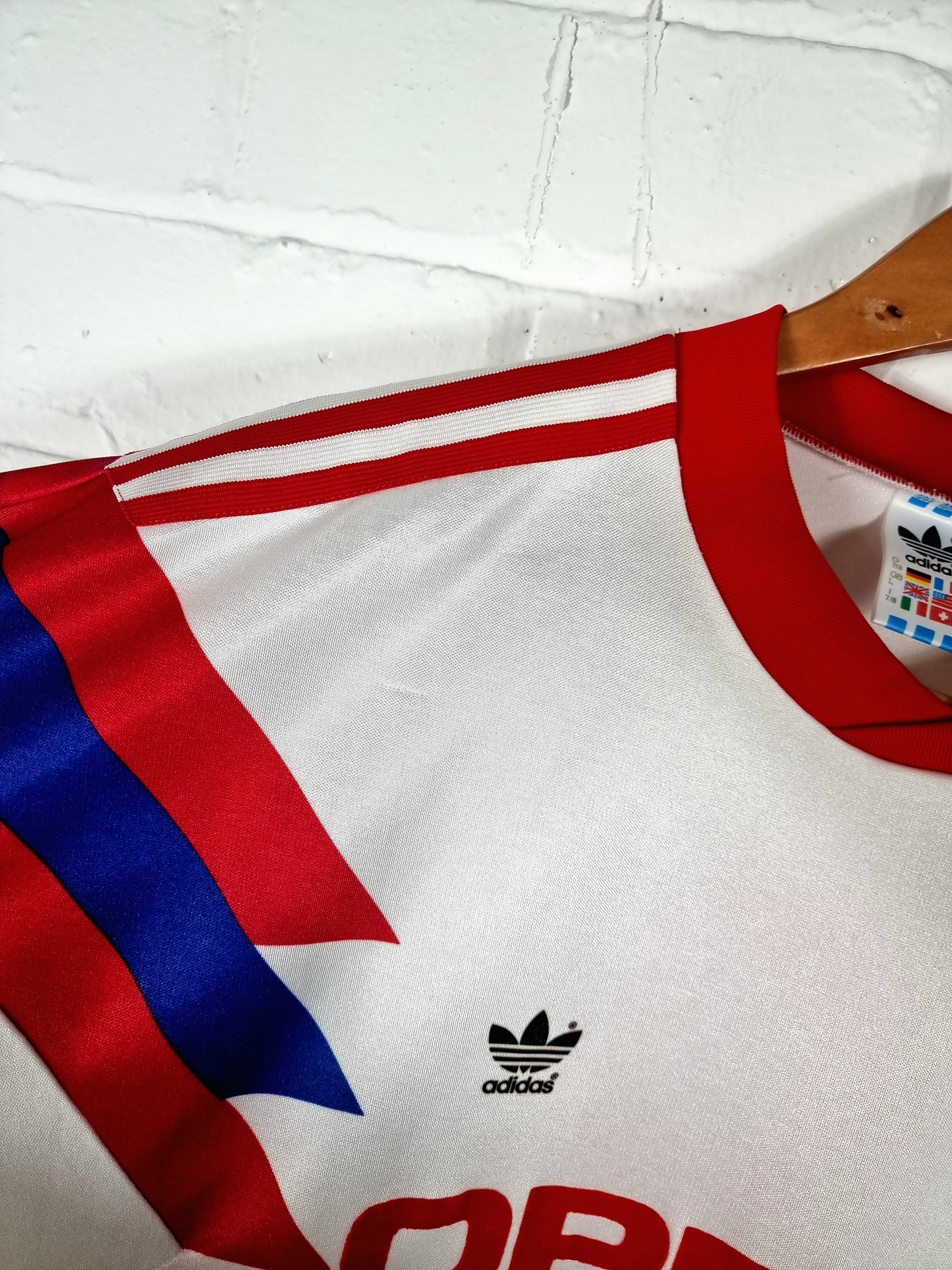 Adidas 1990s Vintage Opel Football Shirt Template Large