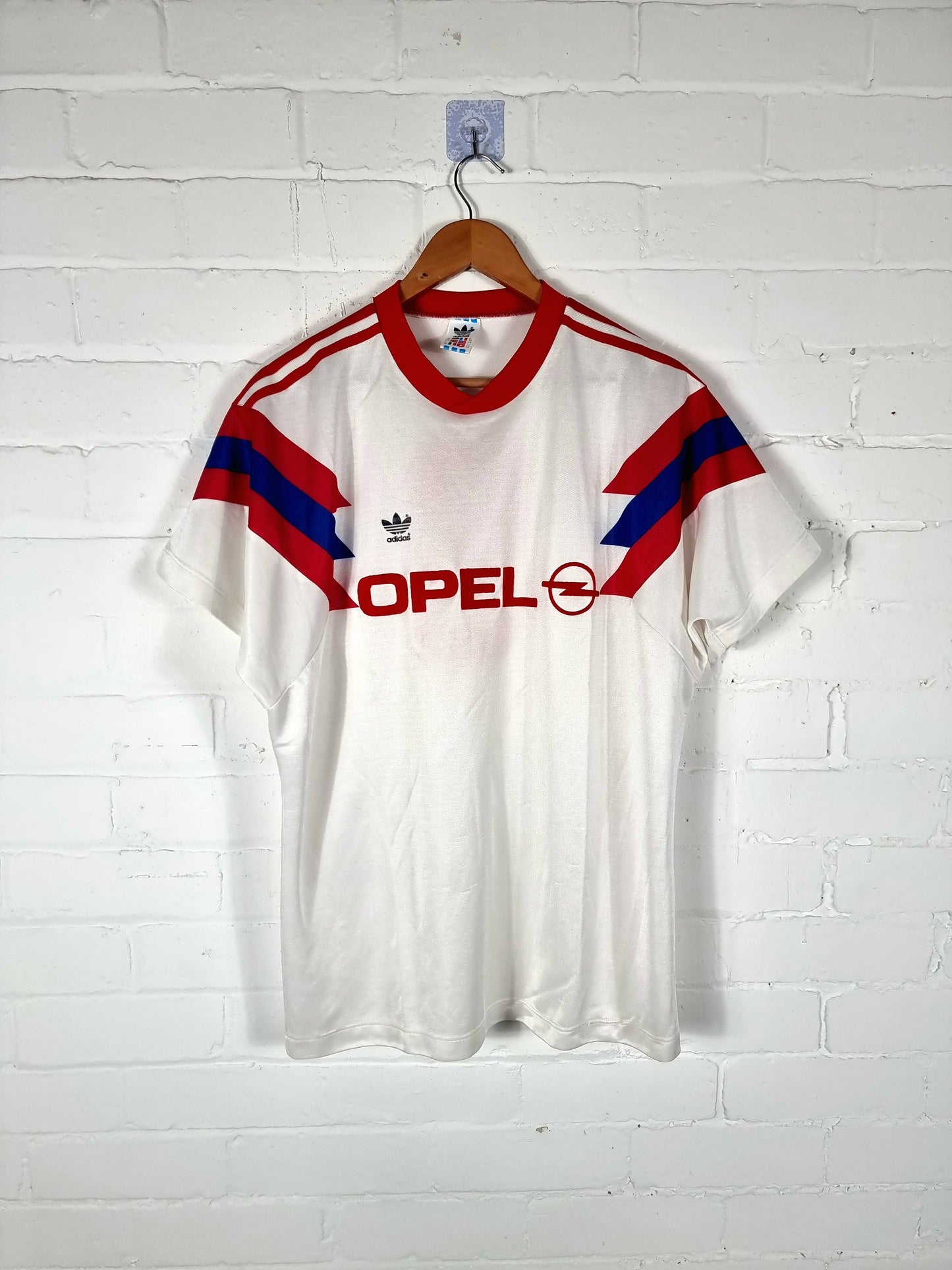 Adidas 1990s Vintage Opel Football Shirt Template Large