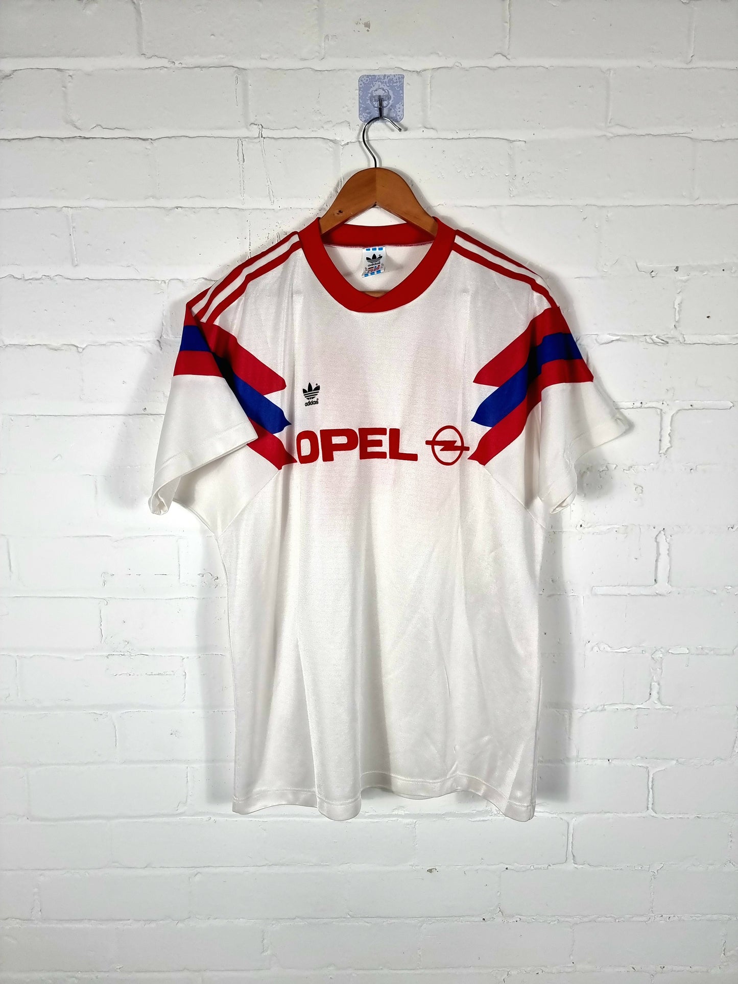 Adidas 1990s Vintage Opel Football Shirt Template Large