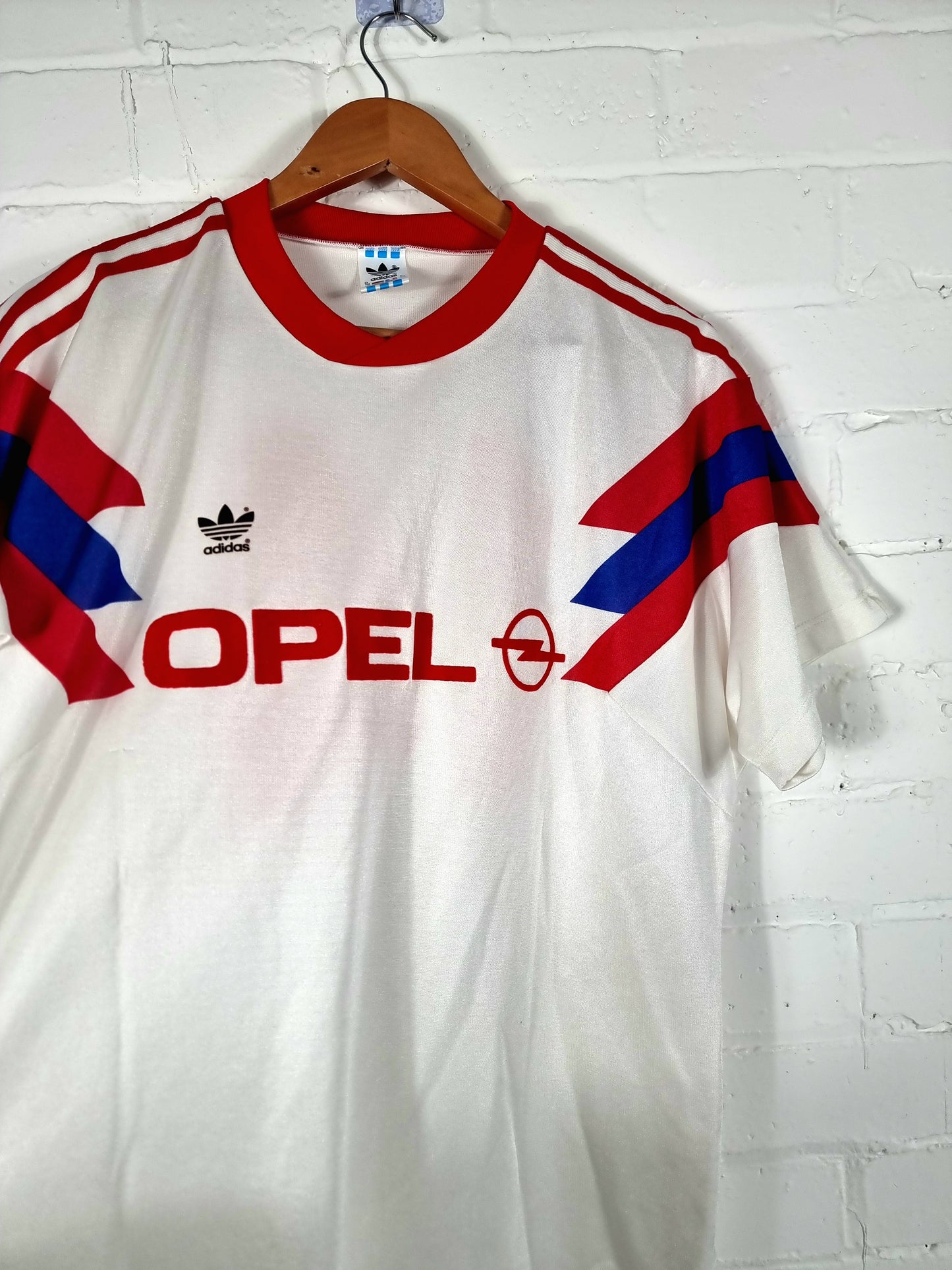 Adidas 1990s Vintage Opel Football Shirt Template Large