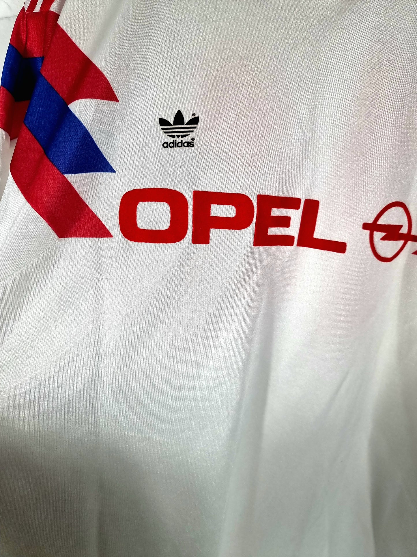 Adidas 1990s Vintage Opel Football Shirt Template Large