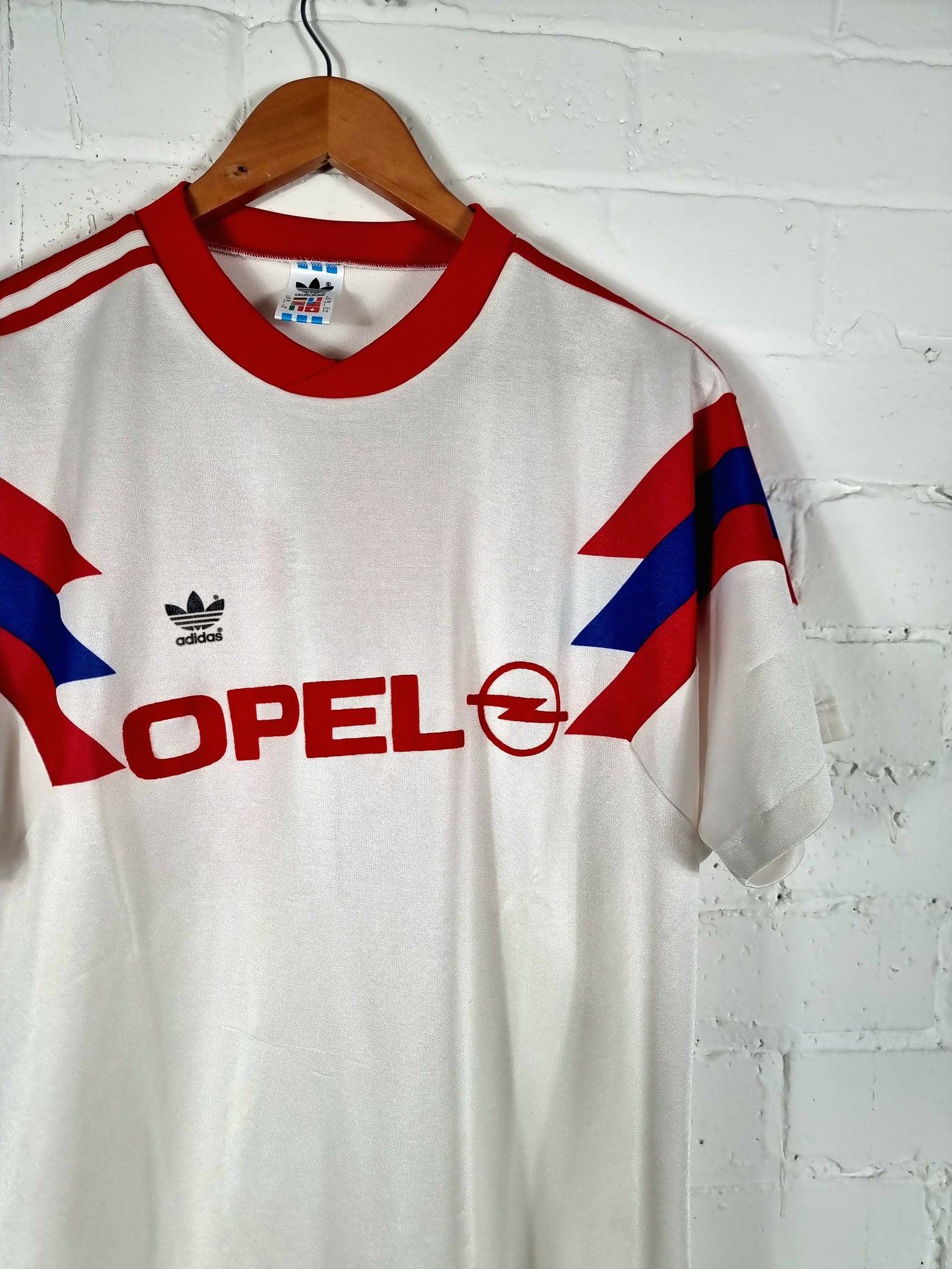 Adidas 1990s Vintage Opel Football Shirt Template Large