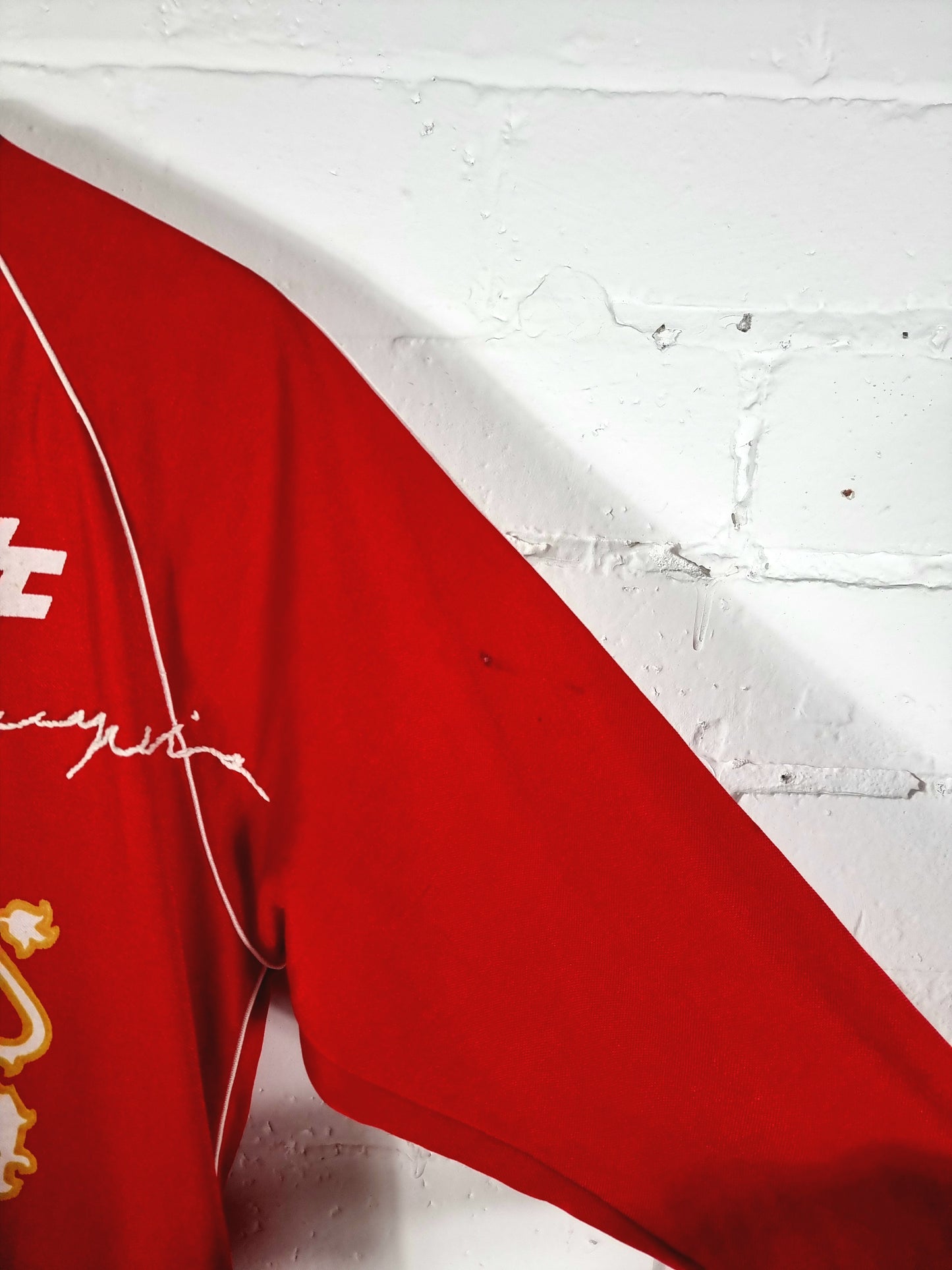 Adidas Lausanne HC 1980/1981 'Bruguier 17' Long Sleeve Ice Hockey Home Shirt Large