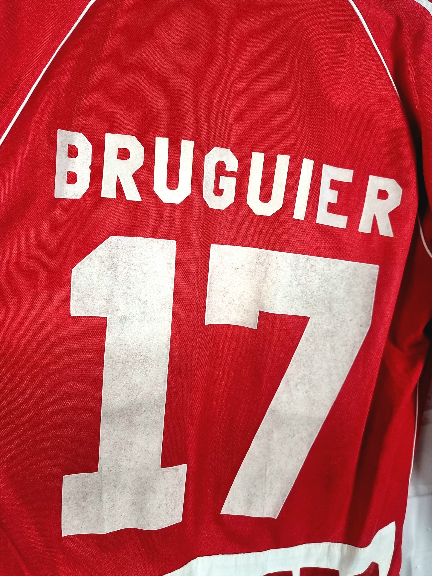 Adidas Lausanne HC 1980/1981 'Bruguier 17' Long Sleeve Ice Hockey Home Shirt Large