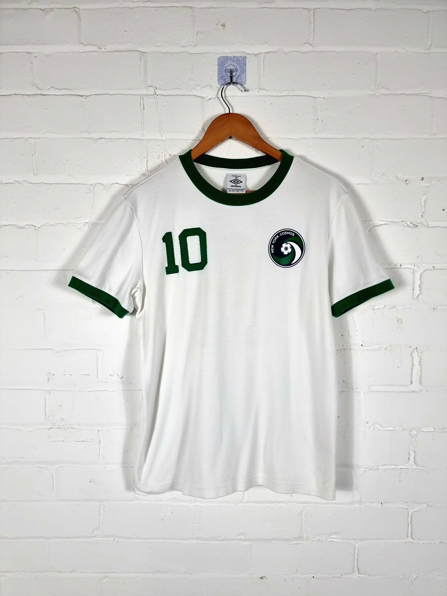 Umbro New York Cosmos 2011 'Pele 10' Cotton Home Reissue Shirt Large