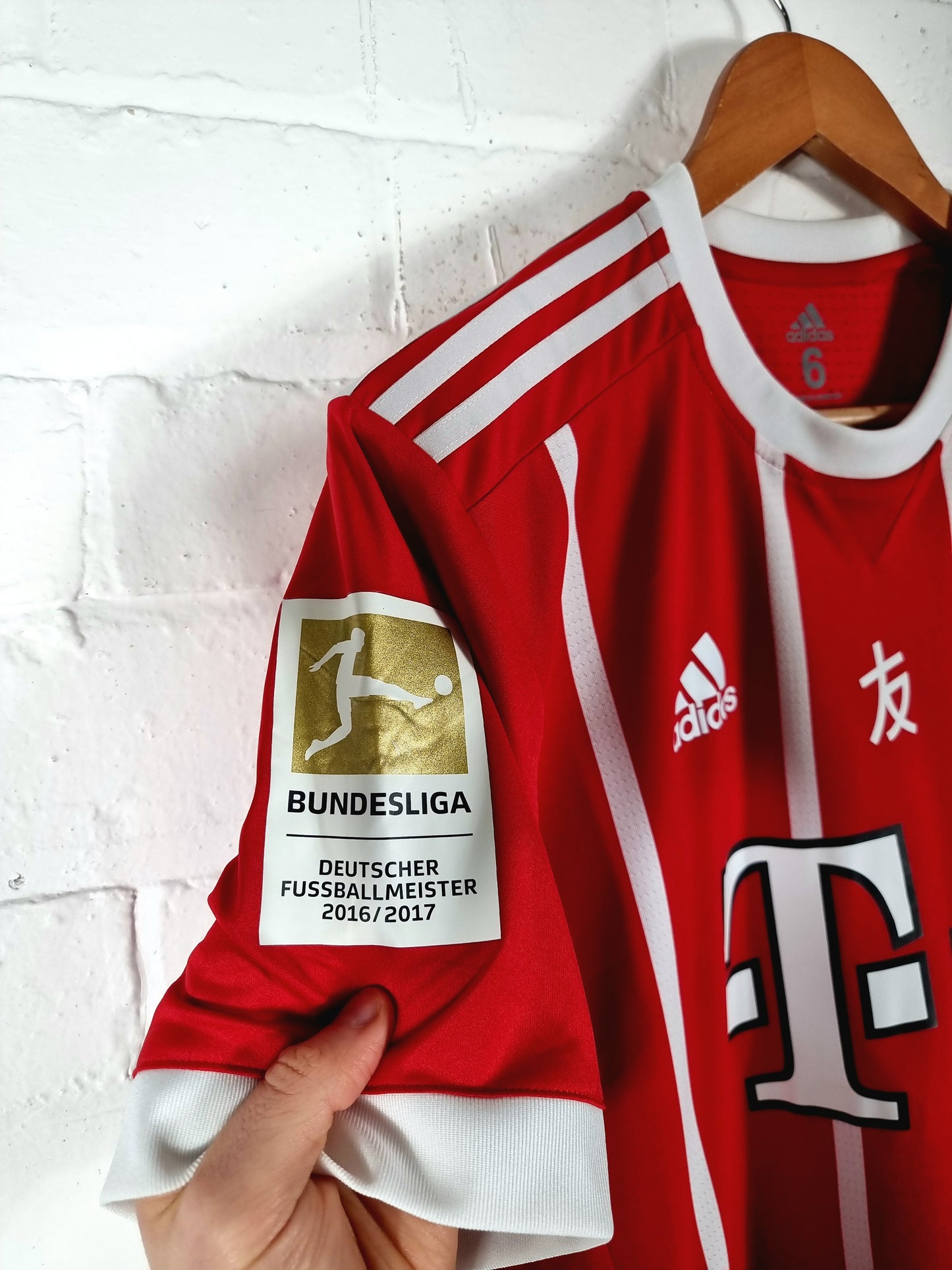 Adidas Bayern Munich 2017/18 'Robben 10' Match Prepared Squad Signed Audi Tour Home Shirt 6 Medium