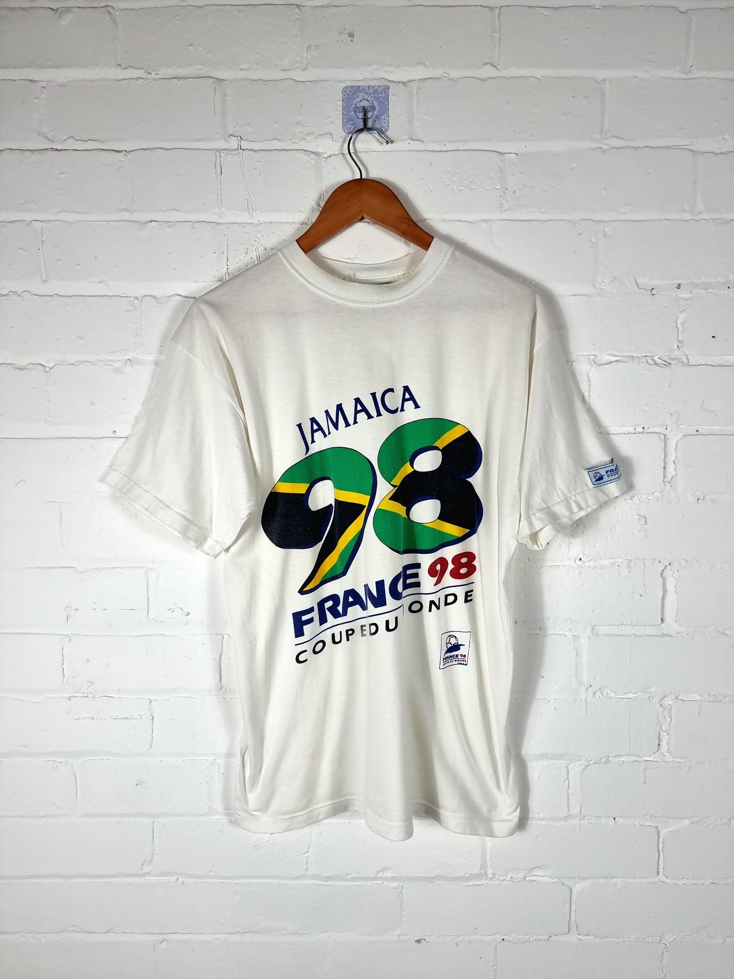 France '98 Coupe Du Monde Jamaica Graphic Print T-Shirt Medium