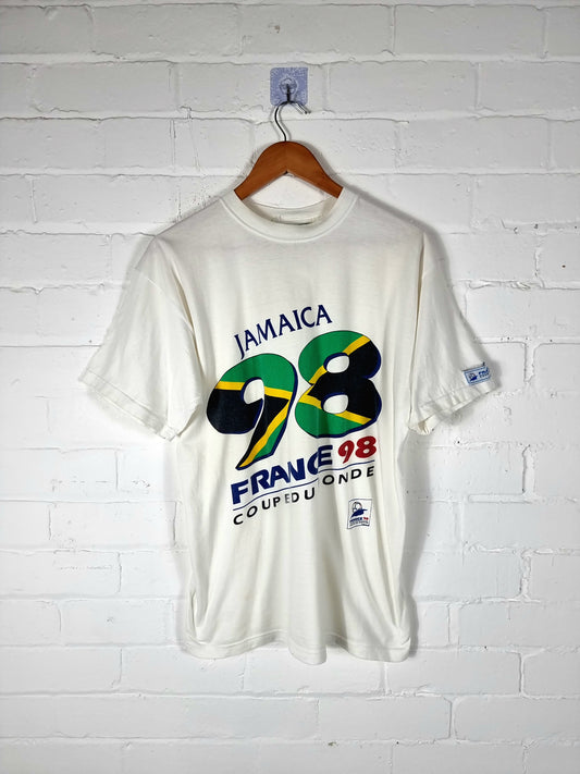France '98 Coupe Du Monde Jamaica Graphic Print T-Shirt Medium