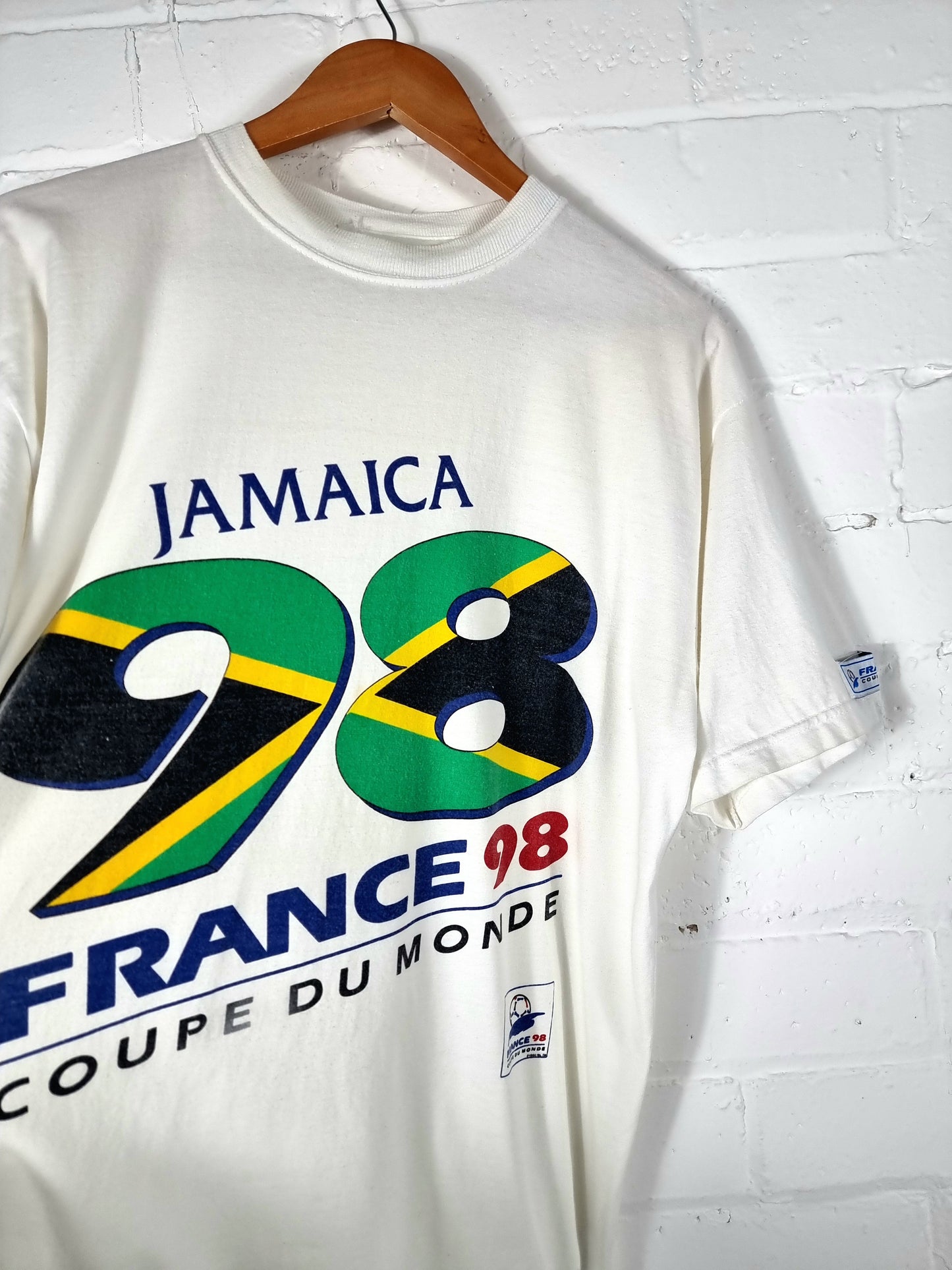 France '98 Coupe Du Monde Jamaica Graphic Print T-Shirt Medium