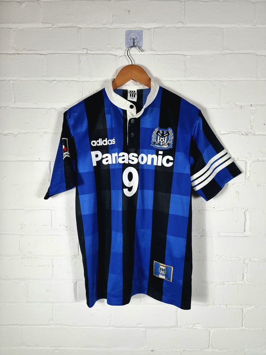 Adidas Gamba Osaka 1997/98 '9 (Mboma)' Home Shirt Medium